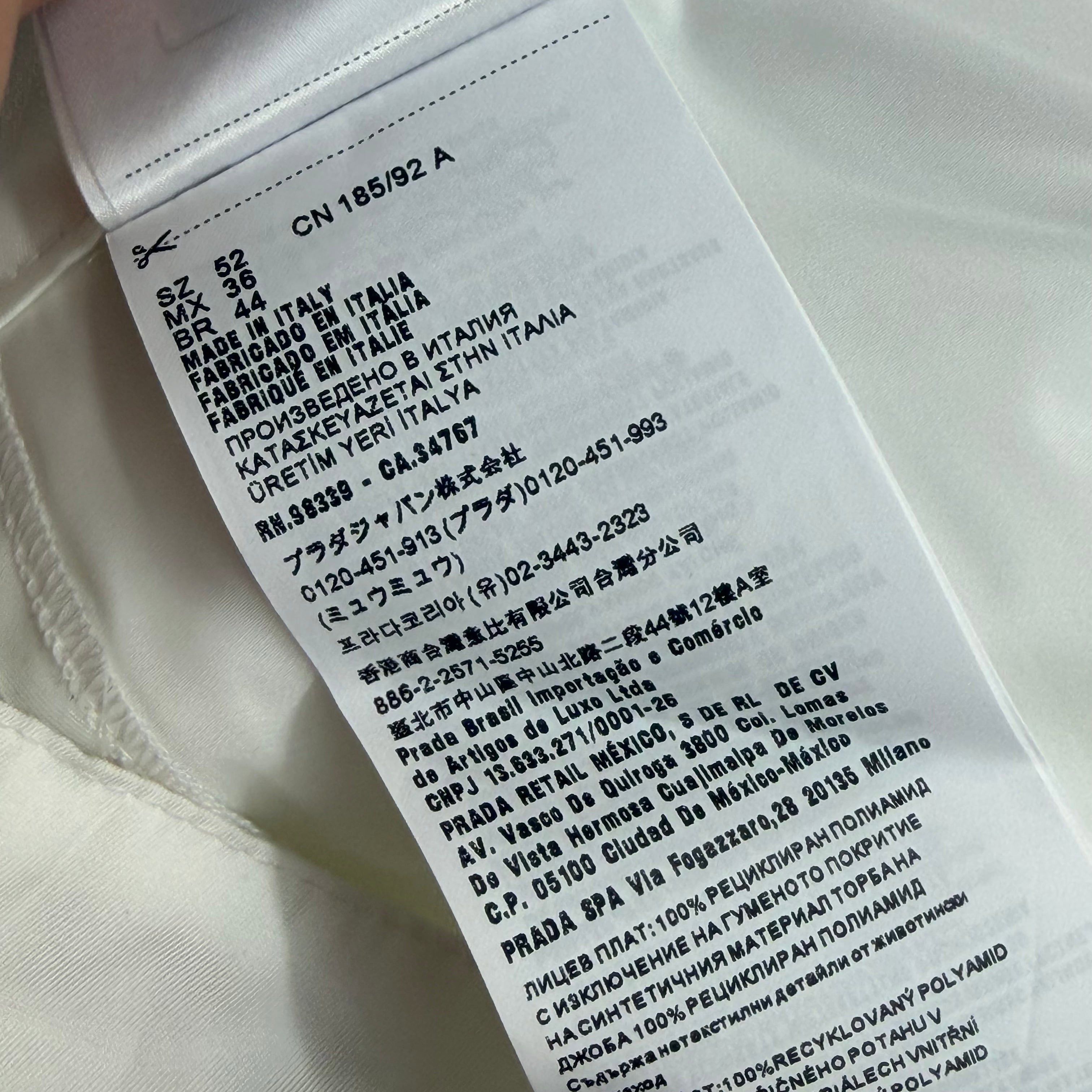 Prada Prada Re-Nylon Bermuda White Shorts 52 (36) Size US 36 / EU 52 - 6 Thumbnail