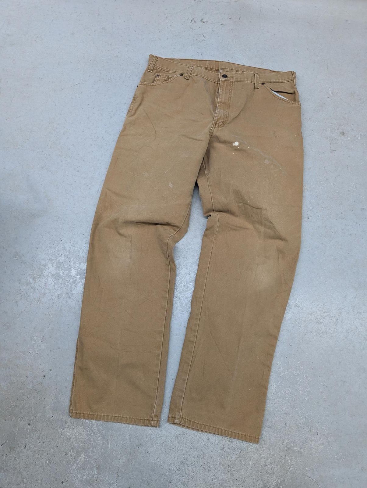 Dickies Early 2000s Y2K Dickies Brown Carpenter Jeans Size US 37 - 3 Thumbnail
