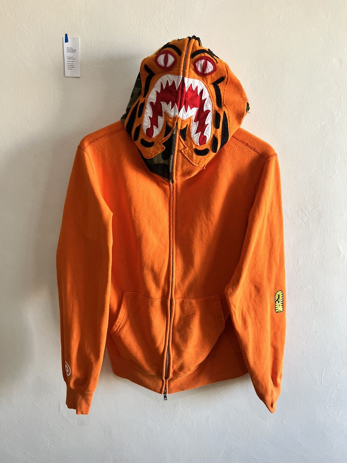 Bape BAPE SHARK FULL ZIP ORANGE CAMO HOODIE Size US L / EU 52-54 / 3 - 1 Thumbnail
