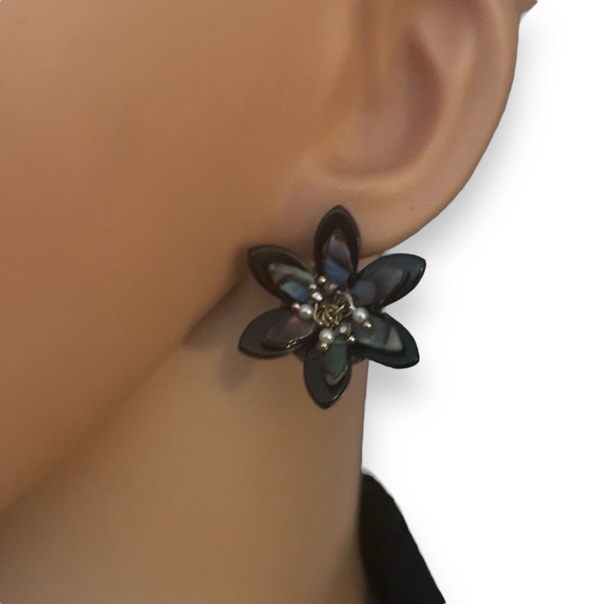 Other Frenzy abalone acrylic flower post earrings Size ONE SIZE - 2 Thumbnail