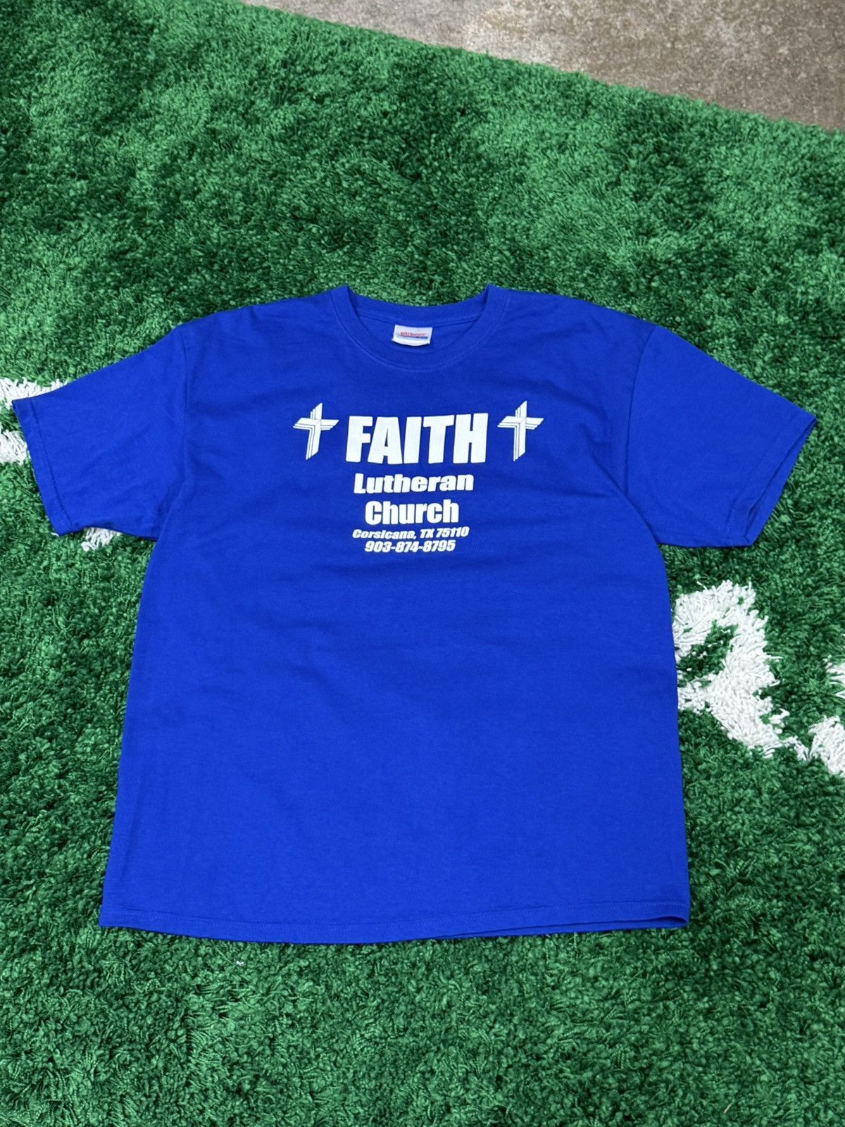 Vintage Vintage Hanes Heavyweight Faith Church Christ Tee 90s Large Size US L / EU 52-54 / 3 - 1 Thumbnail