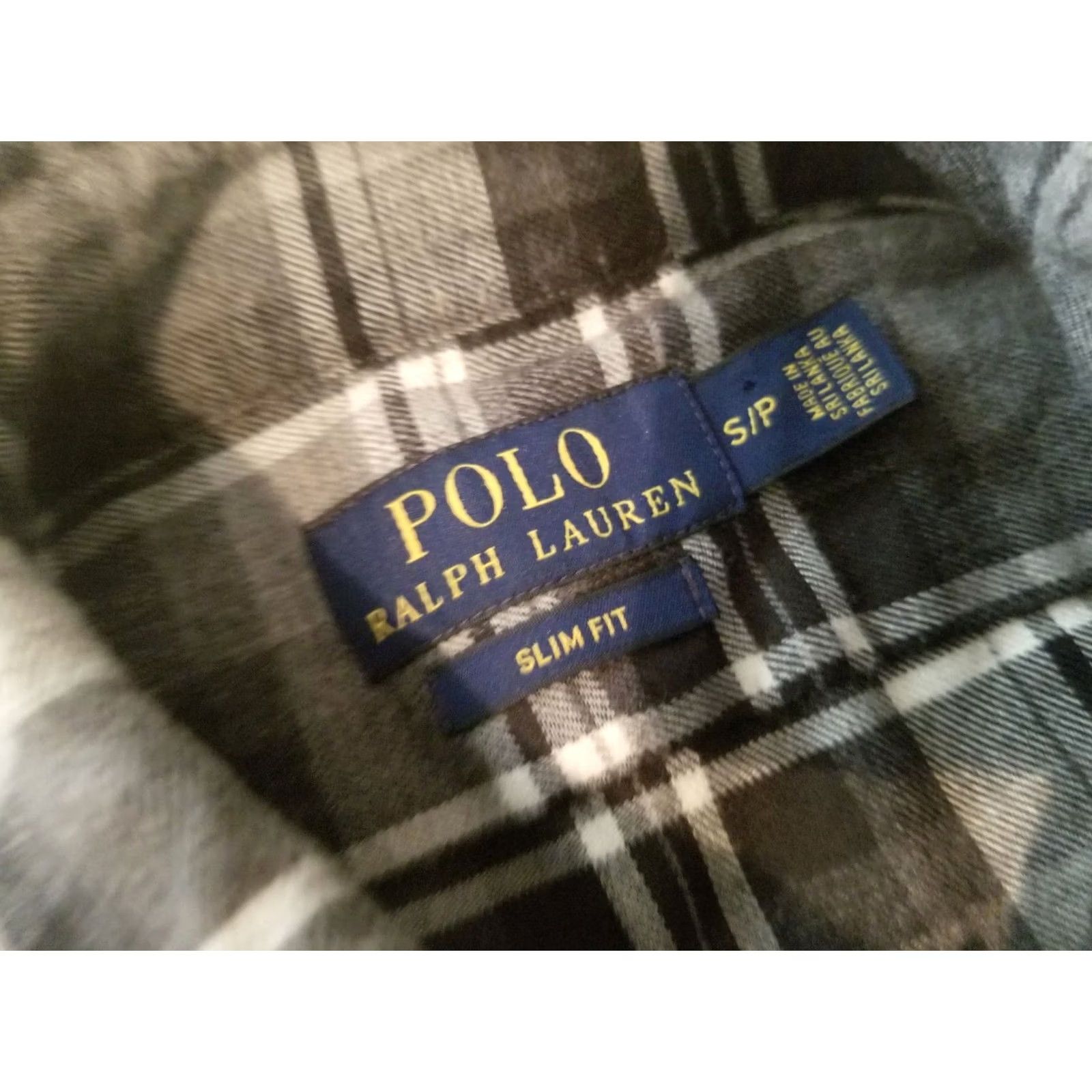 Polo Ralph Lauren Polo Ralph Lauren Shirt Mens S Small Slim Gray Button Cotton Size 36R - 5 Thumbnail