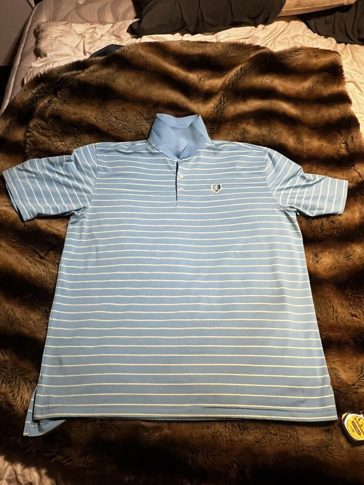 Peter Millar Peter Millar Summer Polo Shirt - XL - Light Blue Striped Size US XL / EU 56 / 4 - 1 Thumbnail
