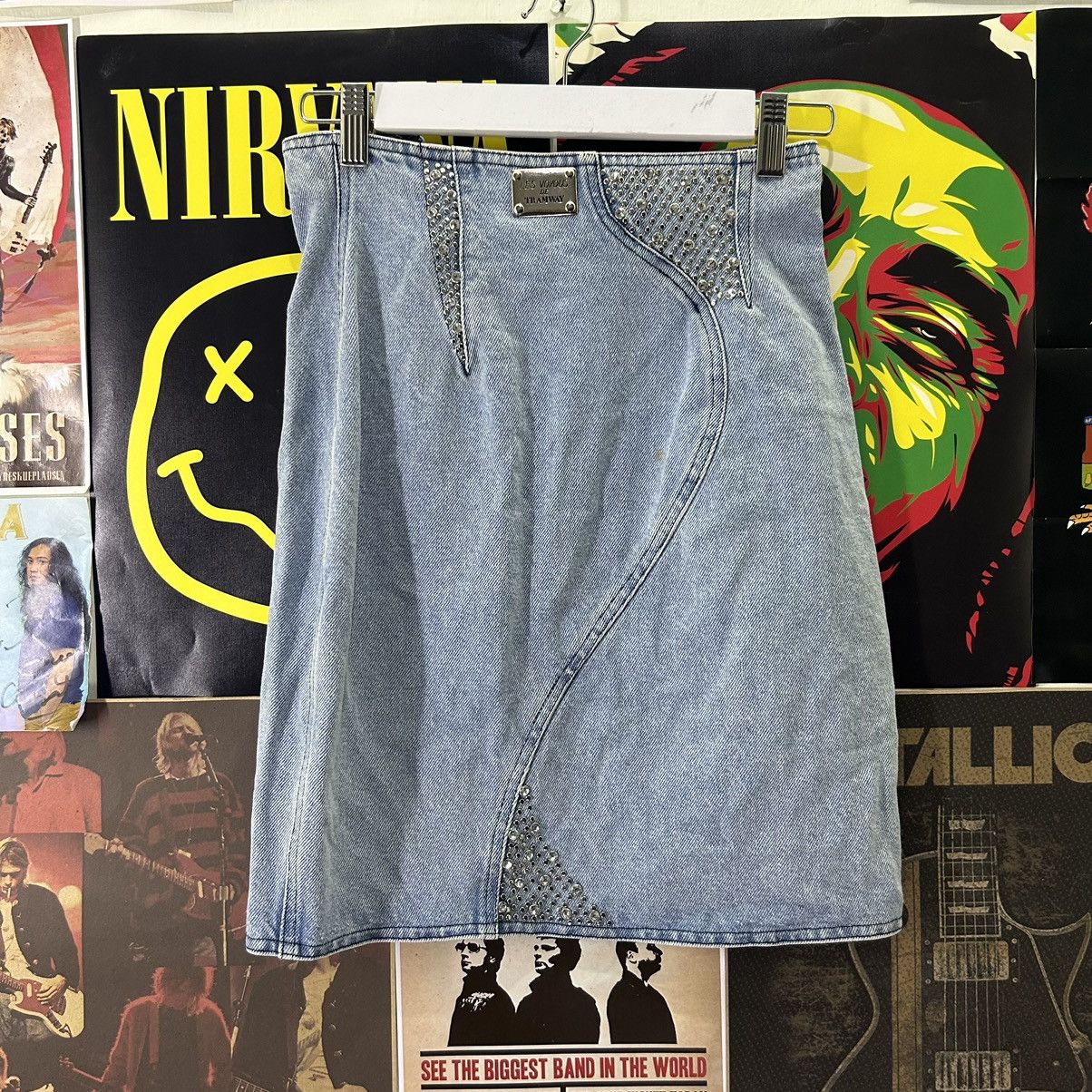 Japanese Brand Vintage Les Voyous De Tramway Punk Stud Zipper Skirt Size 25" / US 0 / IT 36 - 6 Thumbnail