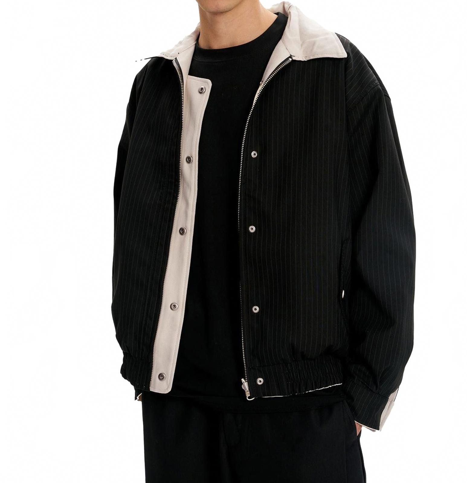 Vintage Beige Relaxed Fit Bomber Jacket with Black Collar Size US M / EU 48-50 / 2 - 3 Thumbnail