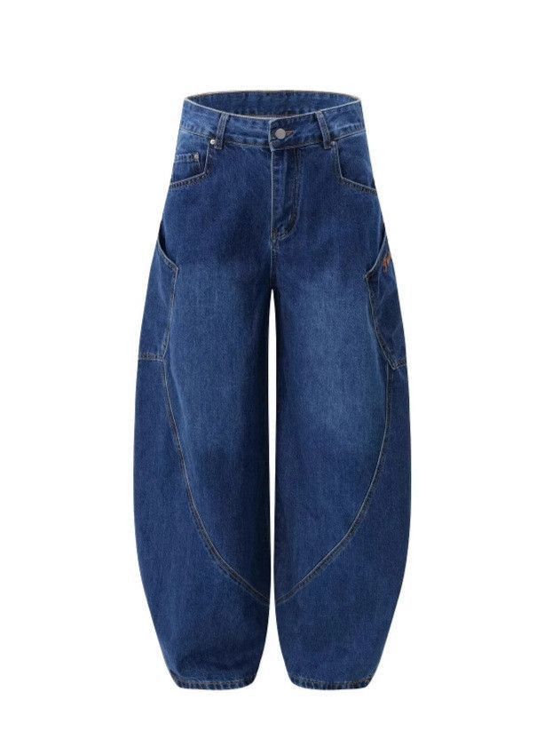 Japanese Brand Retro loose wide leg embroidered jeans Size US 32 / EU 48 - 5 Thumbnail