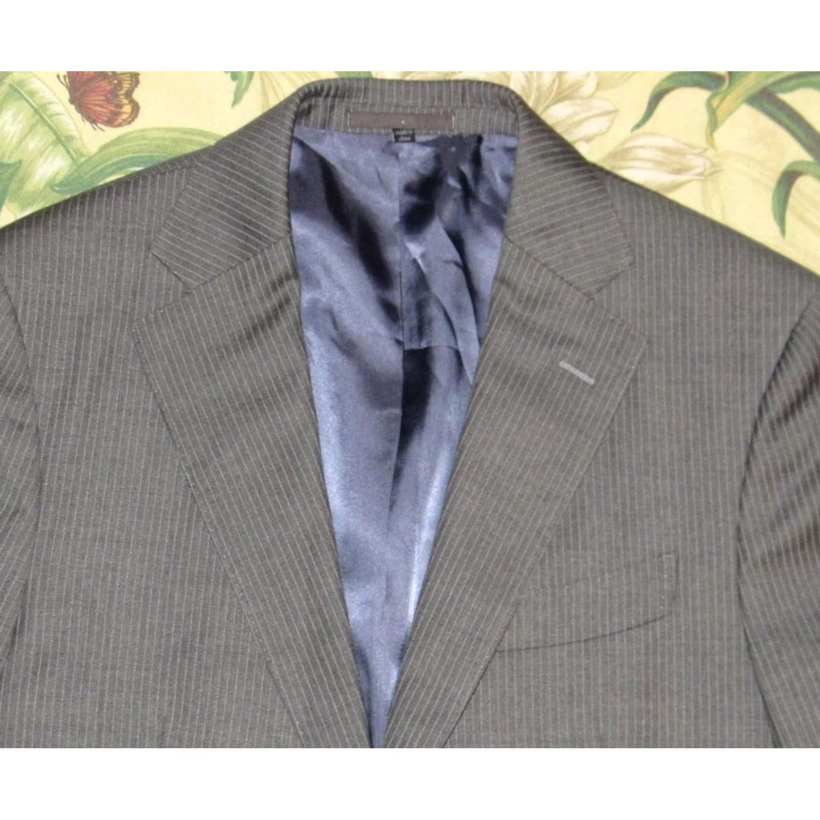 Suitsupply SUITSUPPLY Napoli Wool Grey Pinstriped Blazer Jacket 38R Mens Blazer 38R Gray Pinstriped Wool Napoli Size 38R - 2 Thumbnail