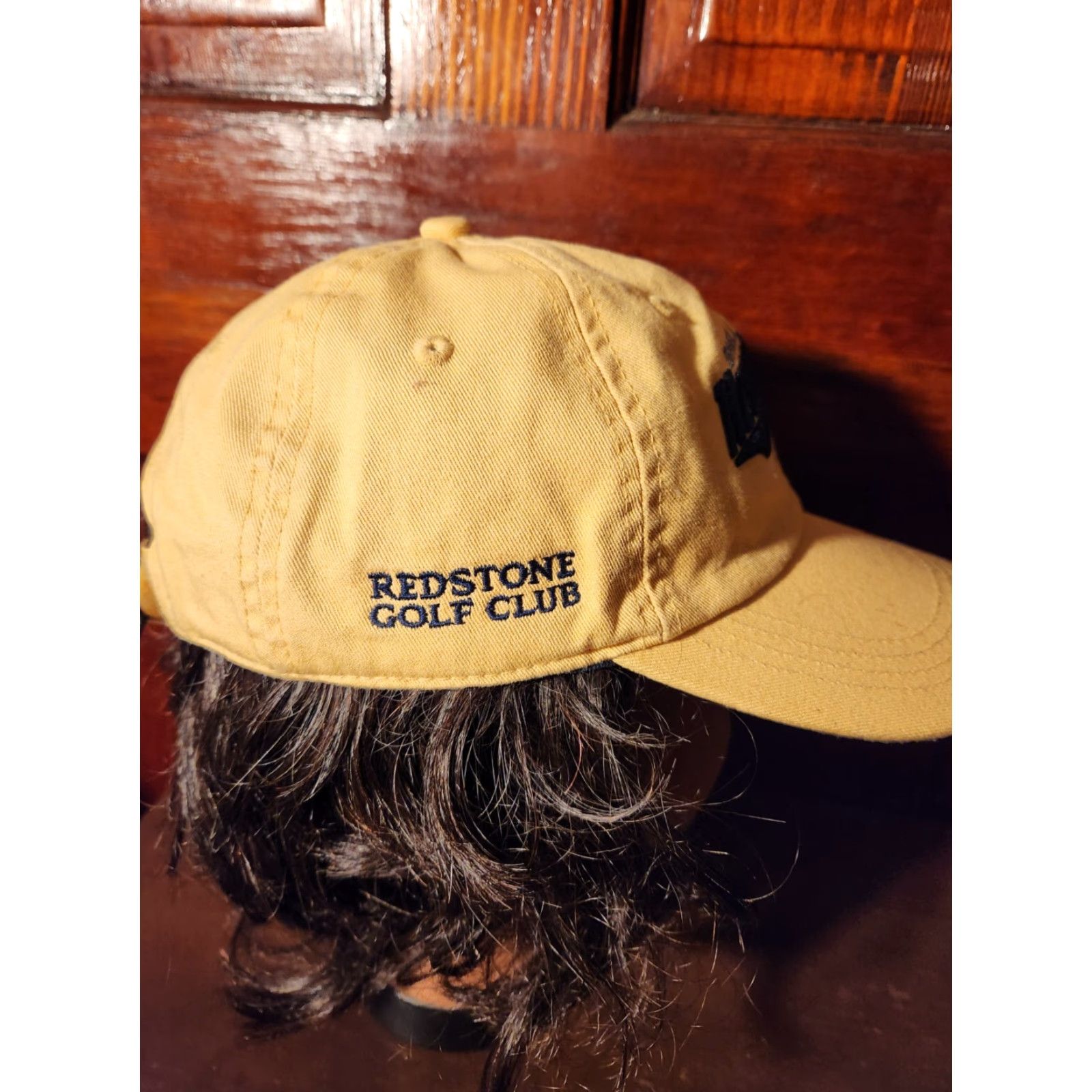 Vintage Ahead Shell Houston Open Golf Redstone Tournament Adjustable Yellow Hat Cap Size ONE SIZE - 5 Thumbnail
