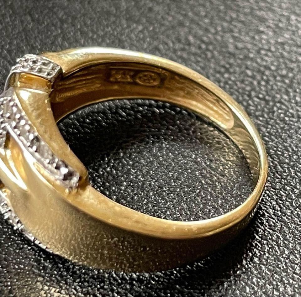Designer Vintage Diamond 14K Gold Ring Size ONE SIZE - 5 Thumbnail