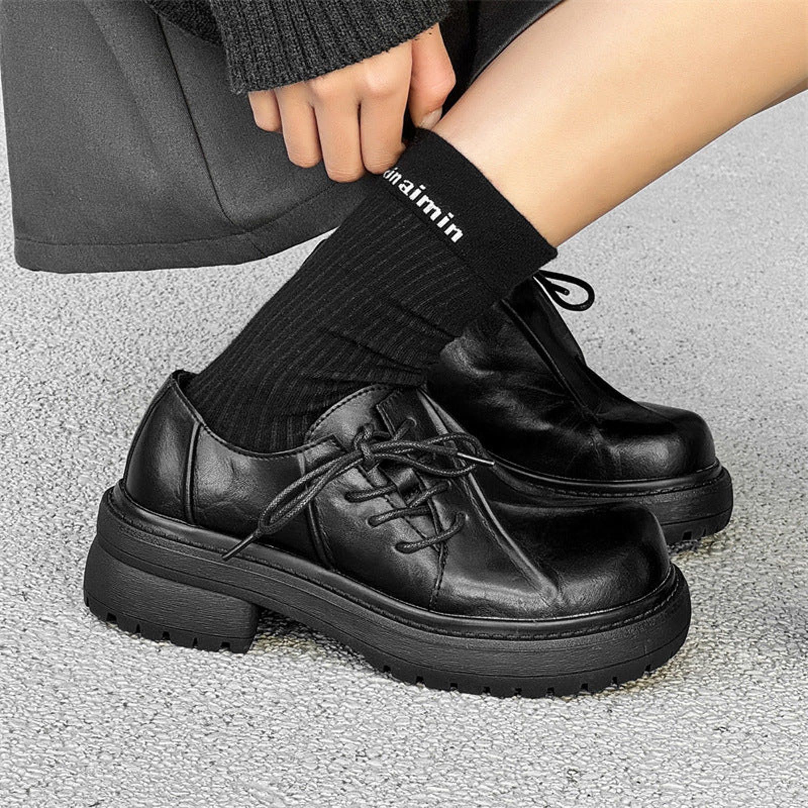 Vintage Chunky Sole Lace-Up Derby with Height Options Size US 9 / EU 42 - 8 Thumbnail