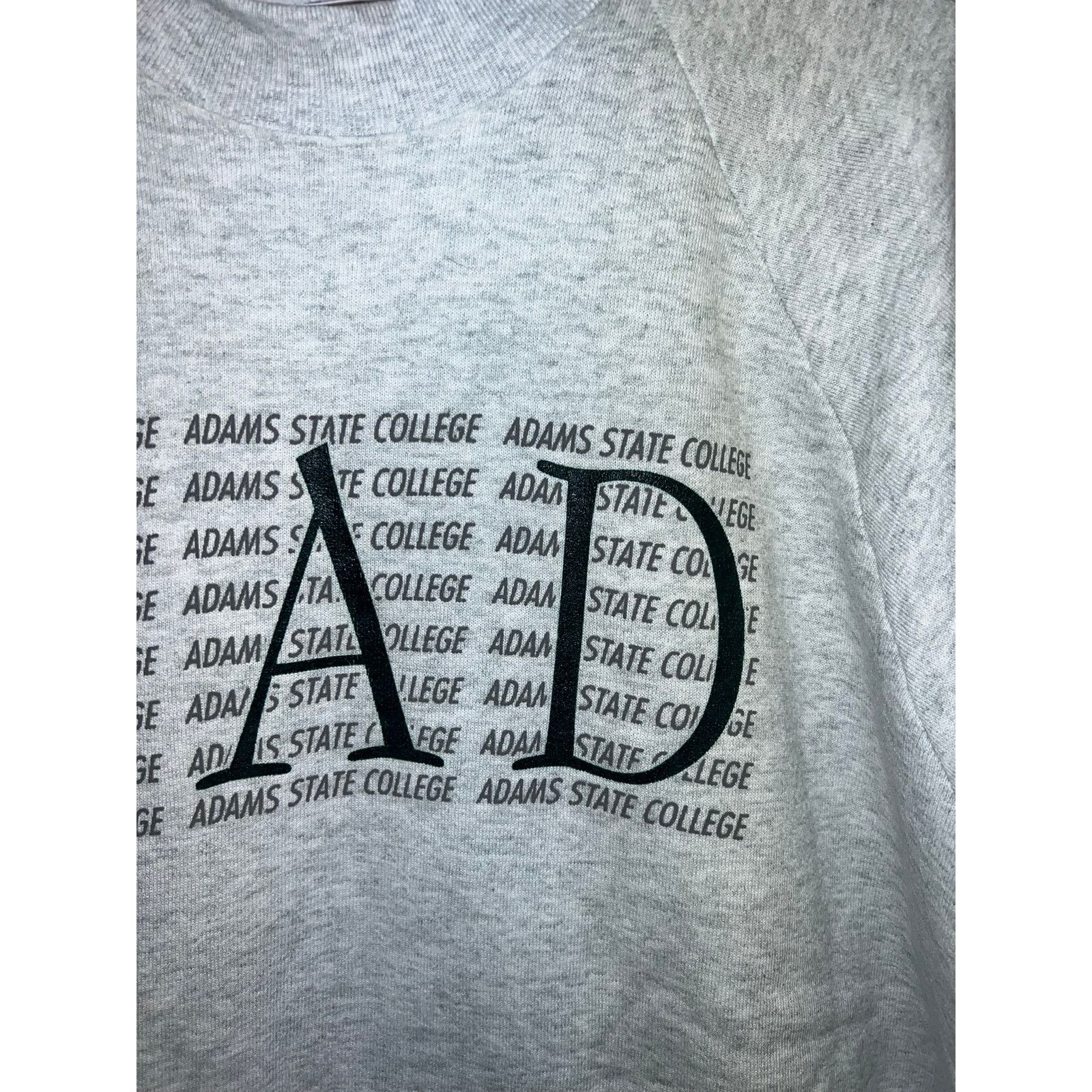 Fruit Of The Loom Vintage Adams State College Sweatshirt Crewneck Dad Gray 2XL Size US XXL / EU 58 / 5 - 4 Thumbnail