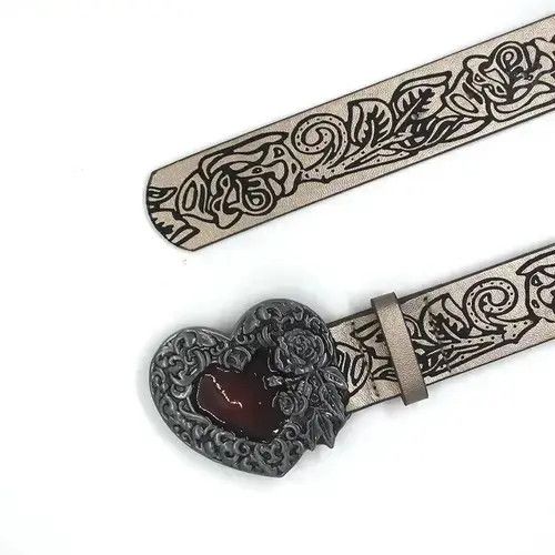 VIBE Retro Embossed Love Belt Size ONE SIZE - 3 Thumbnail