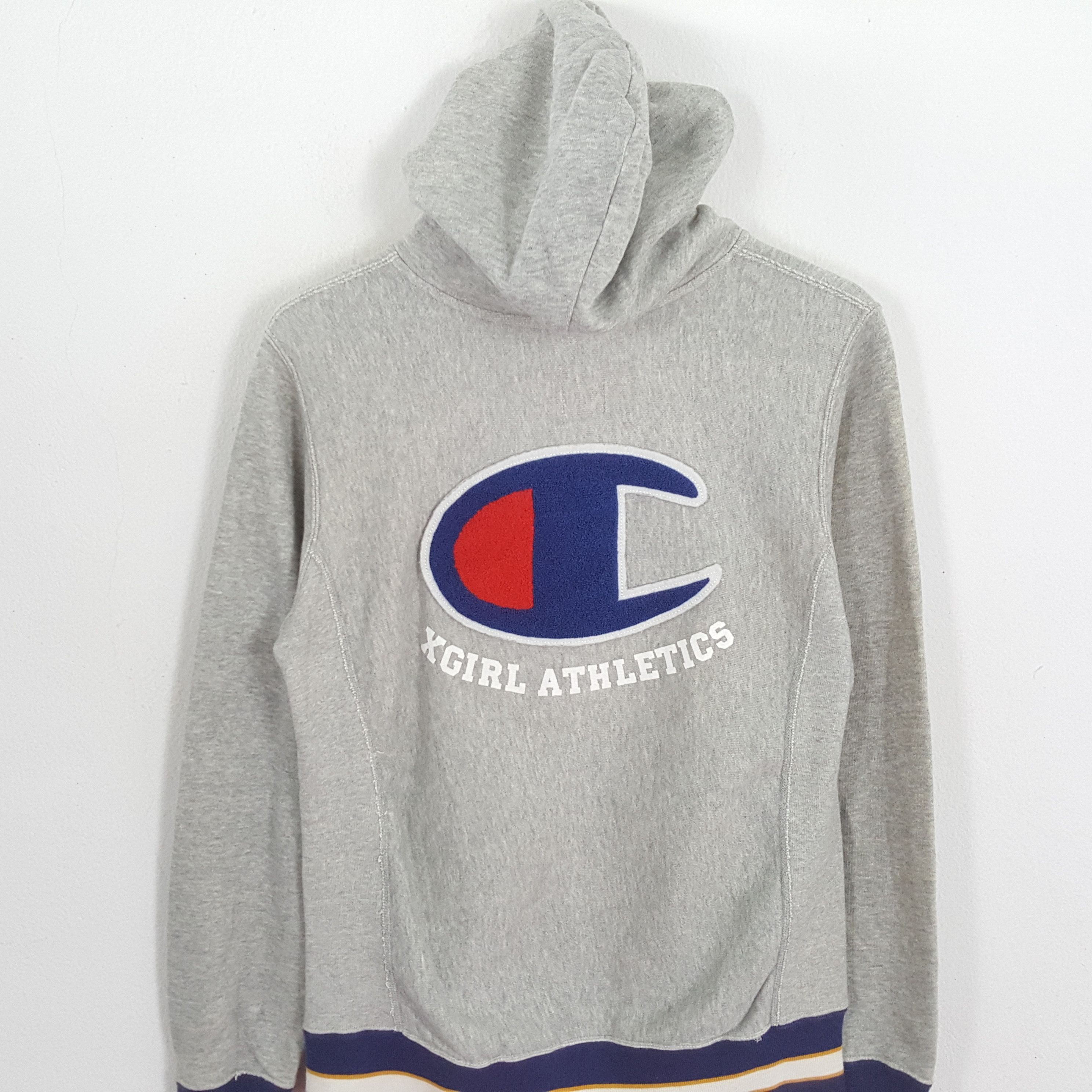 Champion × Japanese Brand × Vintage CHAMPION X XGIRL ATHLETICS Big Logo Design Jacket Hoodies Size US S / EU 44-46 / 1 - 2 Thumbnail