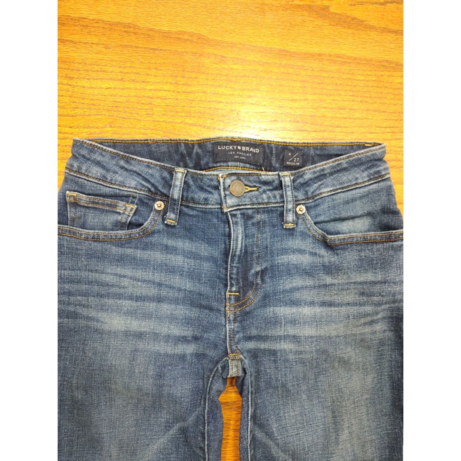 Lucky Brand Lucky Brand Jeans Womens Slim Ankle 4 27x27 Blue Denim Belt Loops 5-Pocket Bohemian 90s Lolita Skinny Size 27" / US 4 / IT 40 - 4 Thumbnail