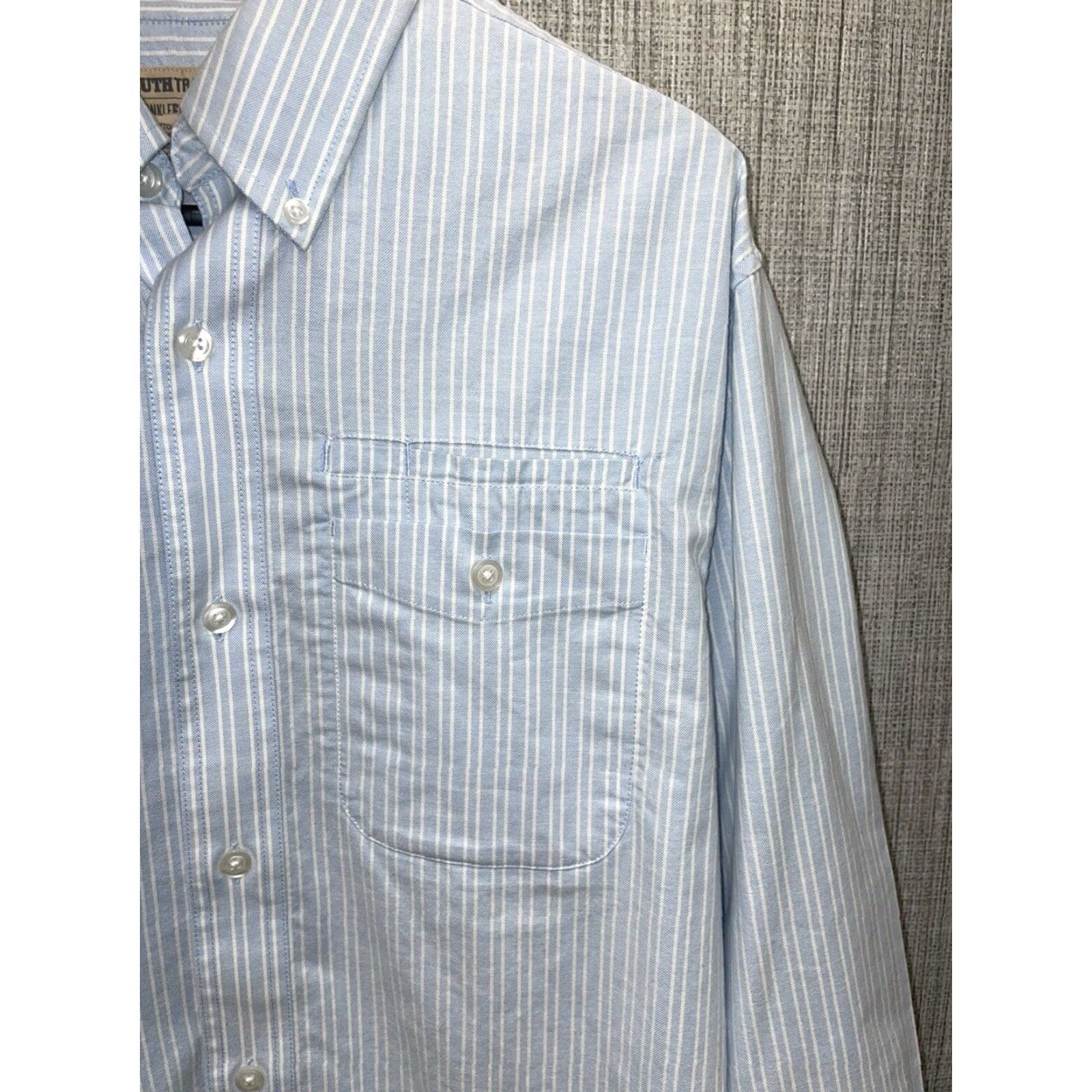 Duluth Trading Company Duluth Trading Women's Shirt M Cotton Blend Blue Striped Button-Up Size M / US 6-8 / IT 42-44 - 3 Thumbnail