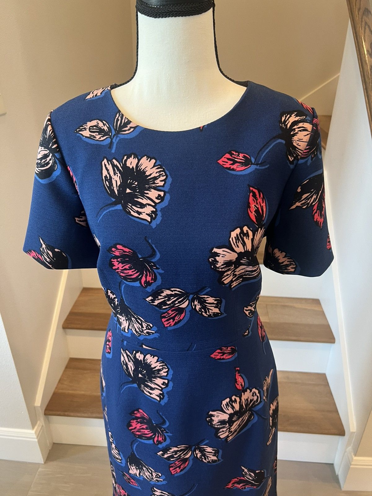 J. Crew Sheath Dress With Flowers Size 10