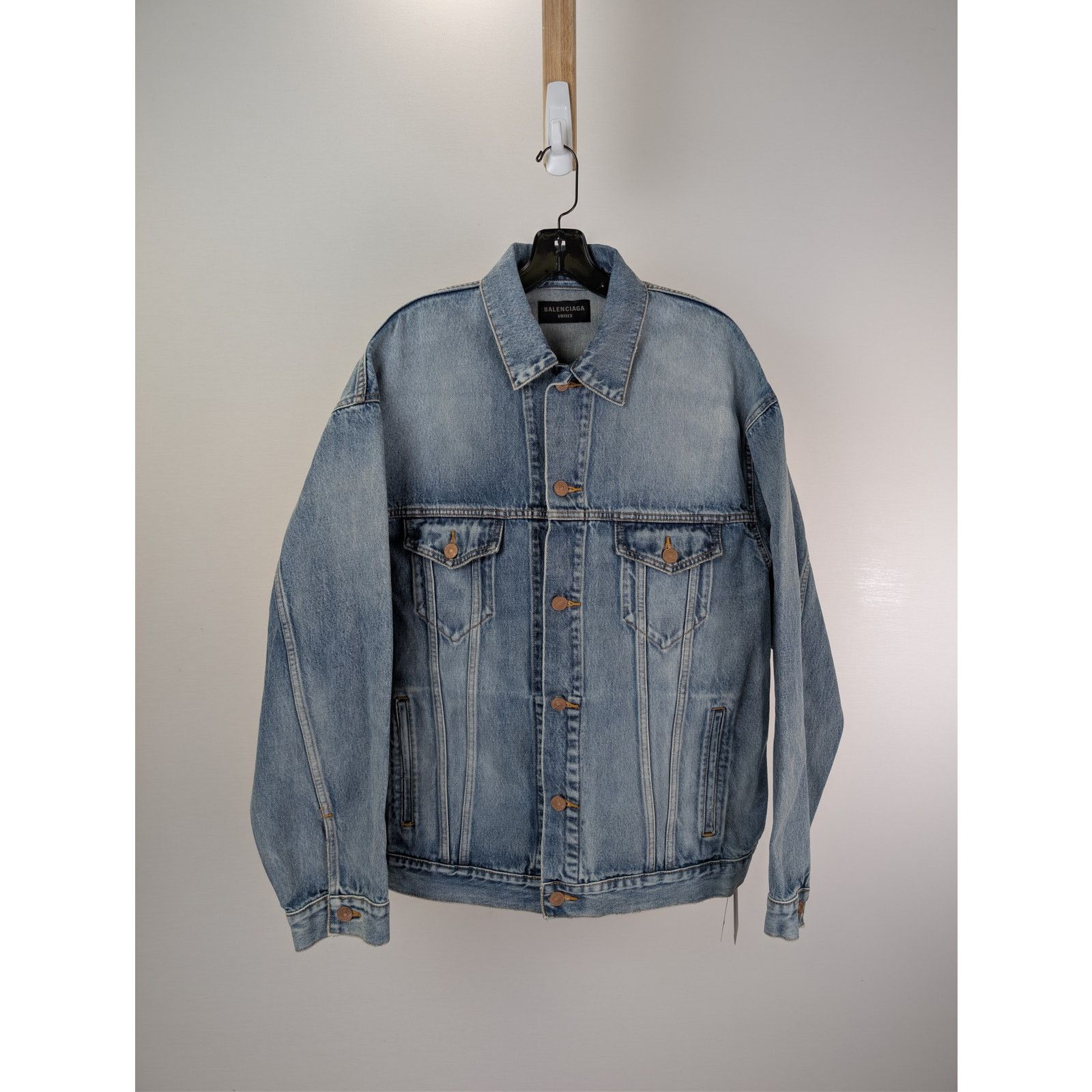 Balenciaga o1rshd1 Denim Organic Japanese Twill Jacket in Green/Olive L Size US L / EU 52-54 / 3 - 2 Thumbnail