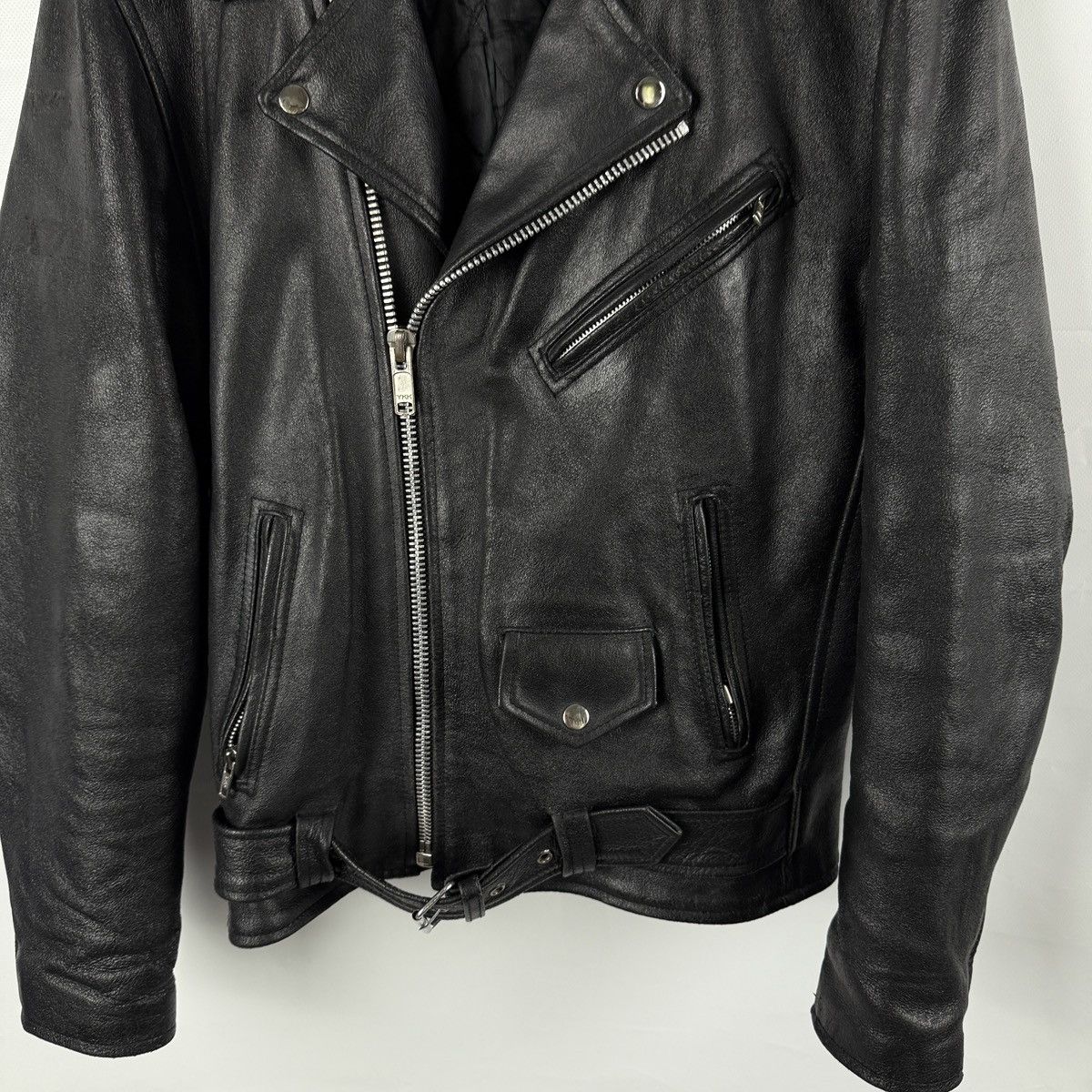 Band Tees × Vintage Vintage Leather Biker Jacket With 2002 Burzum Patch Size M? Size US M / EU 48-50 / 2 - 7 Thumbnail