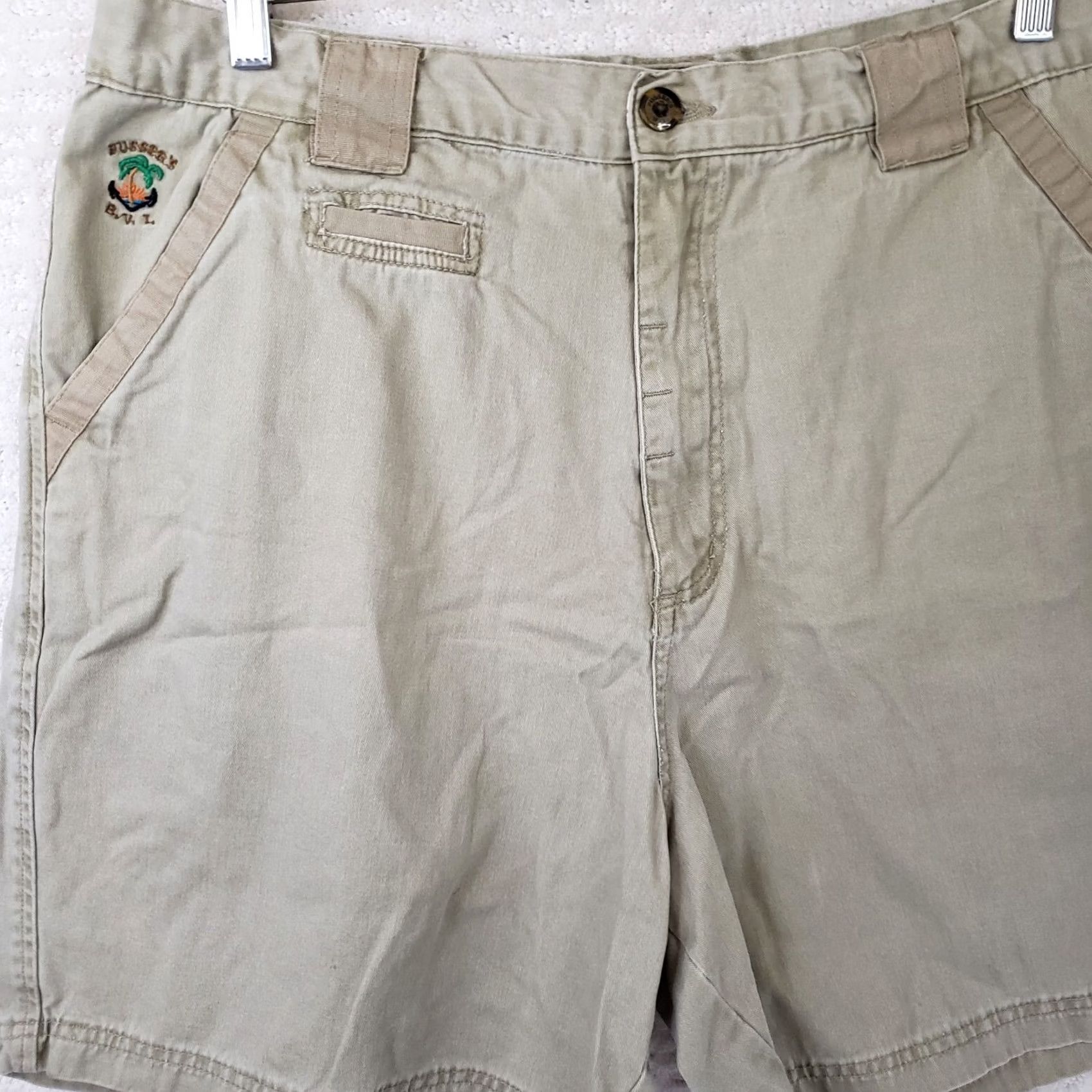 Nautica Pusser's B.V.L Men's Cargo Short Beige Cotton 38 Modern Island Tropical Safari 7in Inseam Zip Pockets Mens Regular Size US 38 / EU 54 - 2 Thumbnail