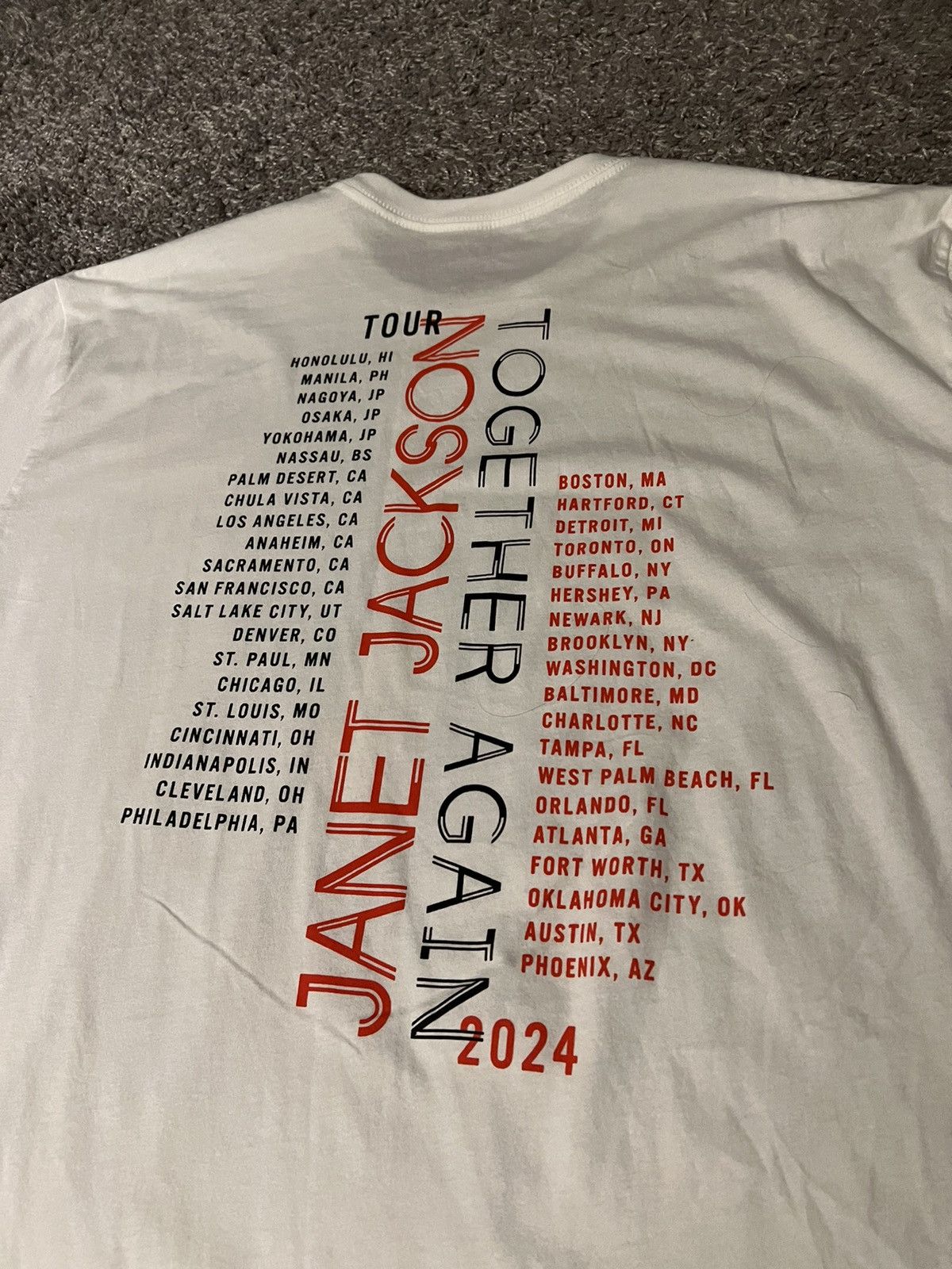 Band Tees × Rap Tees Janet Jackson Together Again 2024 Tour T-Shirt Tee XL Size US XL / EU 56 / 4 - 5 Thumbnail