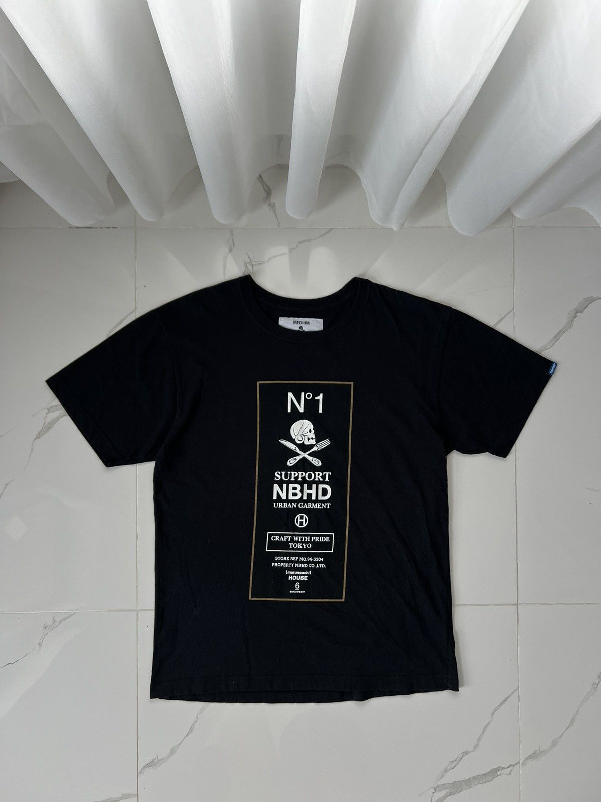Neighborhood NEIGHBORHOOD RARE RETRO SKULL SUPPORT NBHD TEE Y2K Size US M / EU 48-50 / 2 - 1 Thumbnail