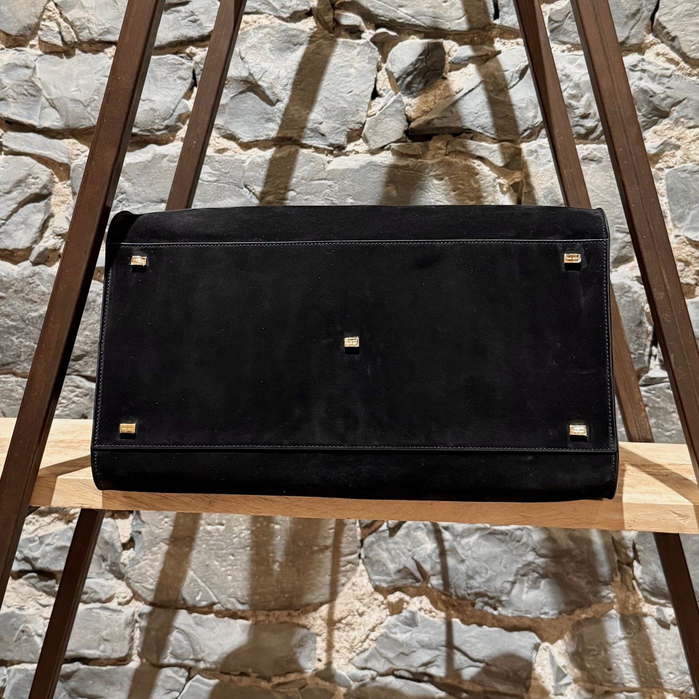 The Row The Row Black Suede Soft Margaux 17 Bag Size ONE SIZE - 10 Thumbnail