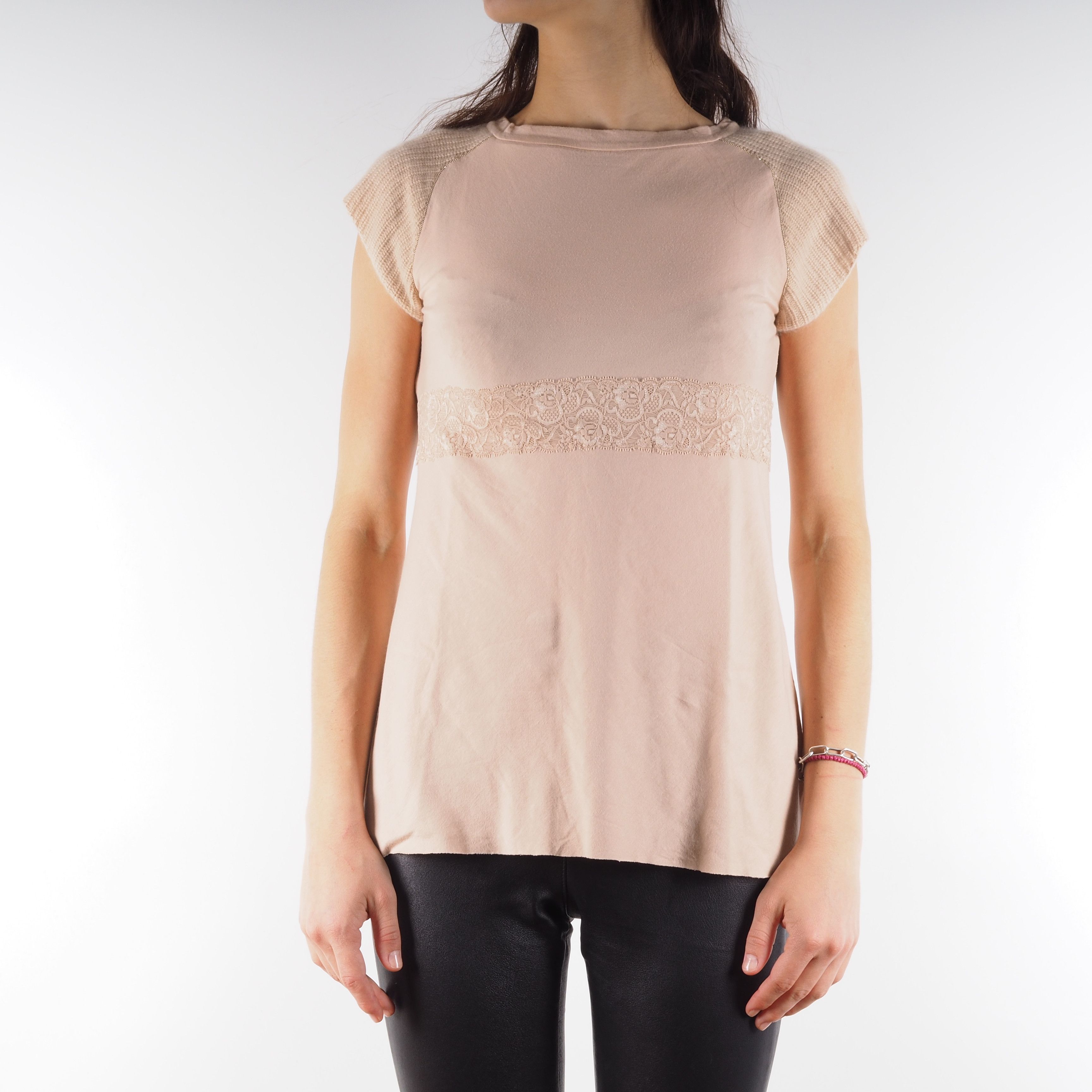 Brunello Cucinelli Brunello Cucinell Women's Beige Cotton Top Blouse S / M Size M / US 6-8 / IT 42-44 - 1 Thumbnail