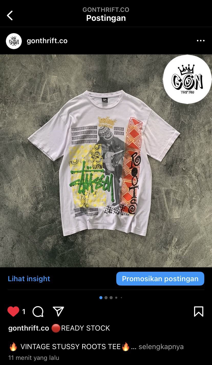 Stussy × Vintage Stussy roots Size US L / EU 52-54 / 3 - 6 Thumbnail