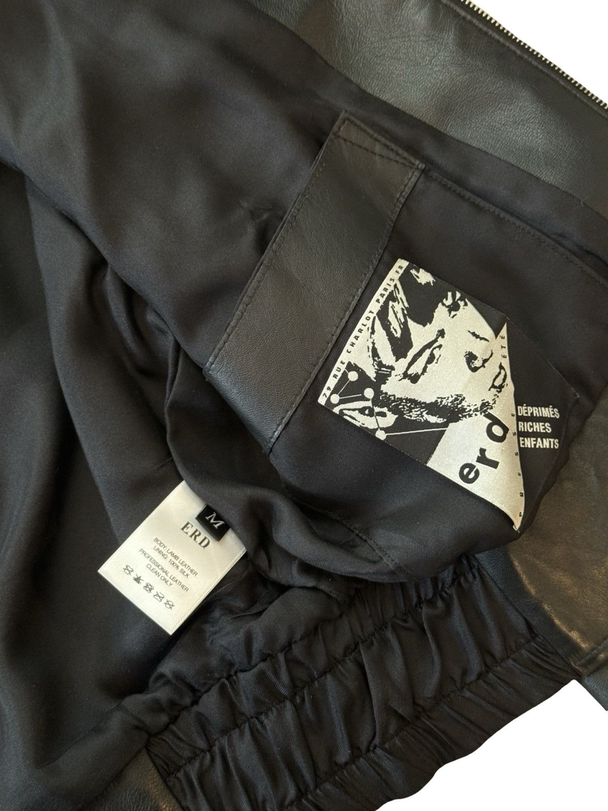 Enfants Riches Deprimes ERD embroidered girl fingering herself leather jacket Size US M / EU 48-50 / 2 - 9 Thumbnail