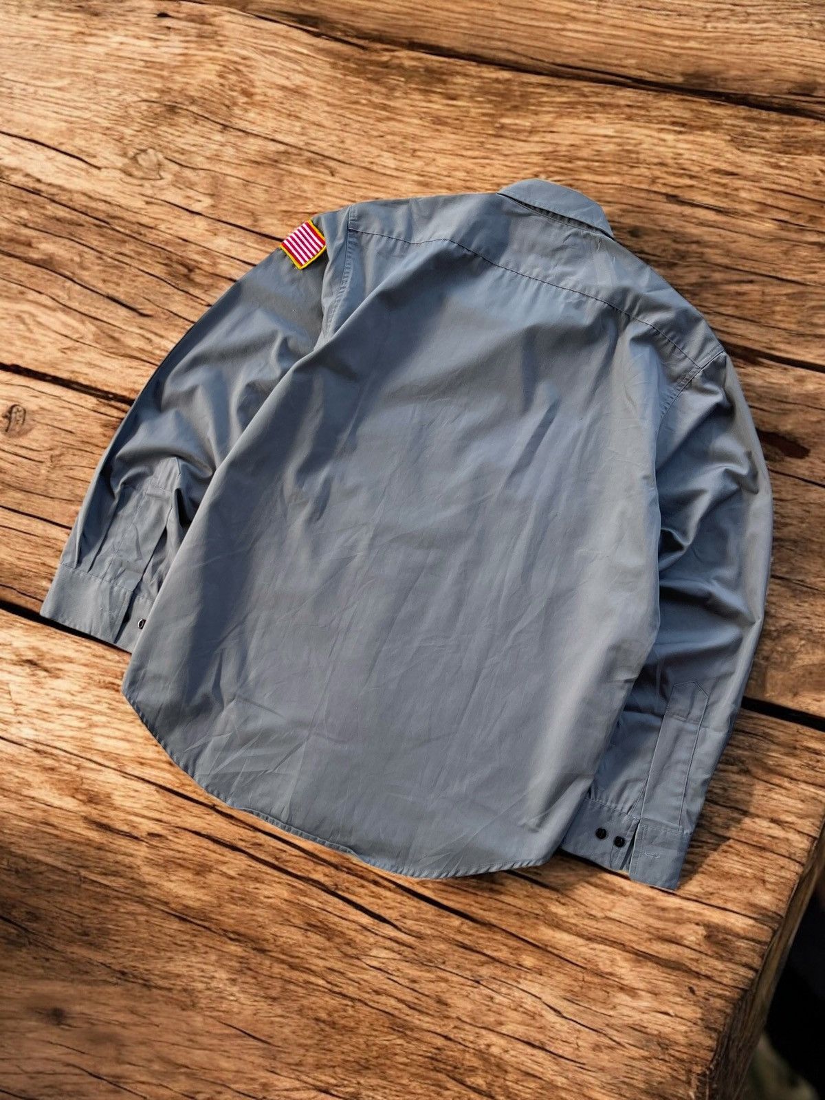 Japanese Brand 🔥Vintage 1123811 D.L.W.E Men's Usa Patches Workshirt Size US L / EU 52-54 / 3 - 3 Thumbnail