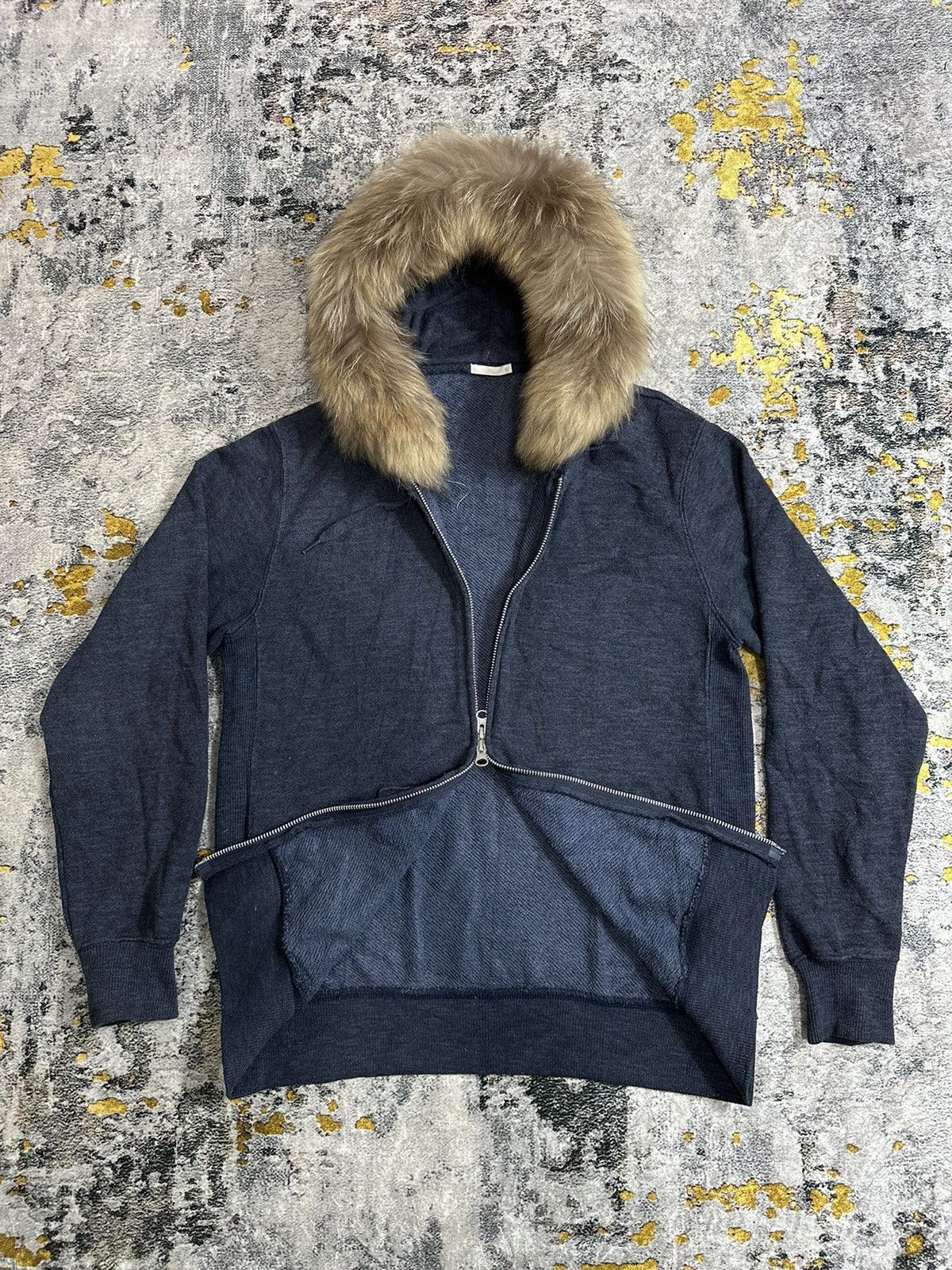 PPFM DARK NAVY FUR HOODIE ZIPPER IFSIXWASNINE LGB STYLE Size US M / EU 48-50 / 2 - 3 Thumbnail