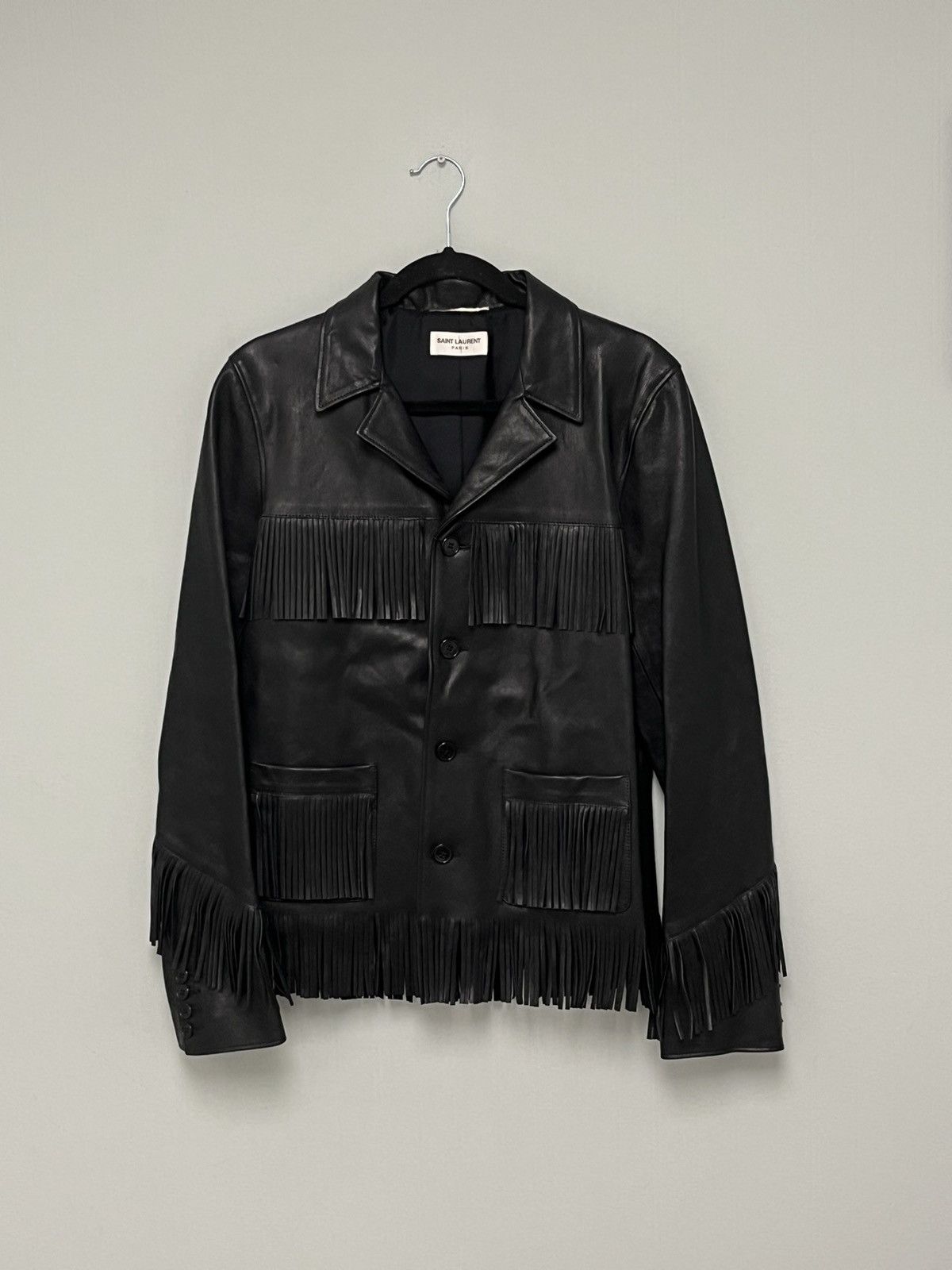 Saint Laurent Paris L12 Curtis Fringe Leather Jacket. Size euro 48 Size M / US 6-8 / IT 42-44 - 13 Thumbnail