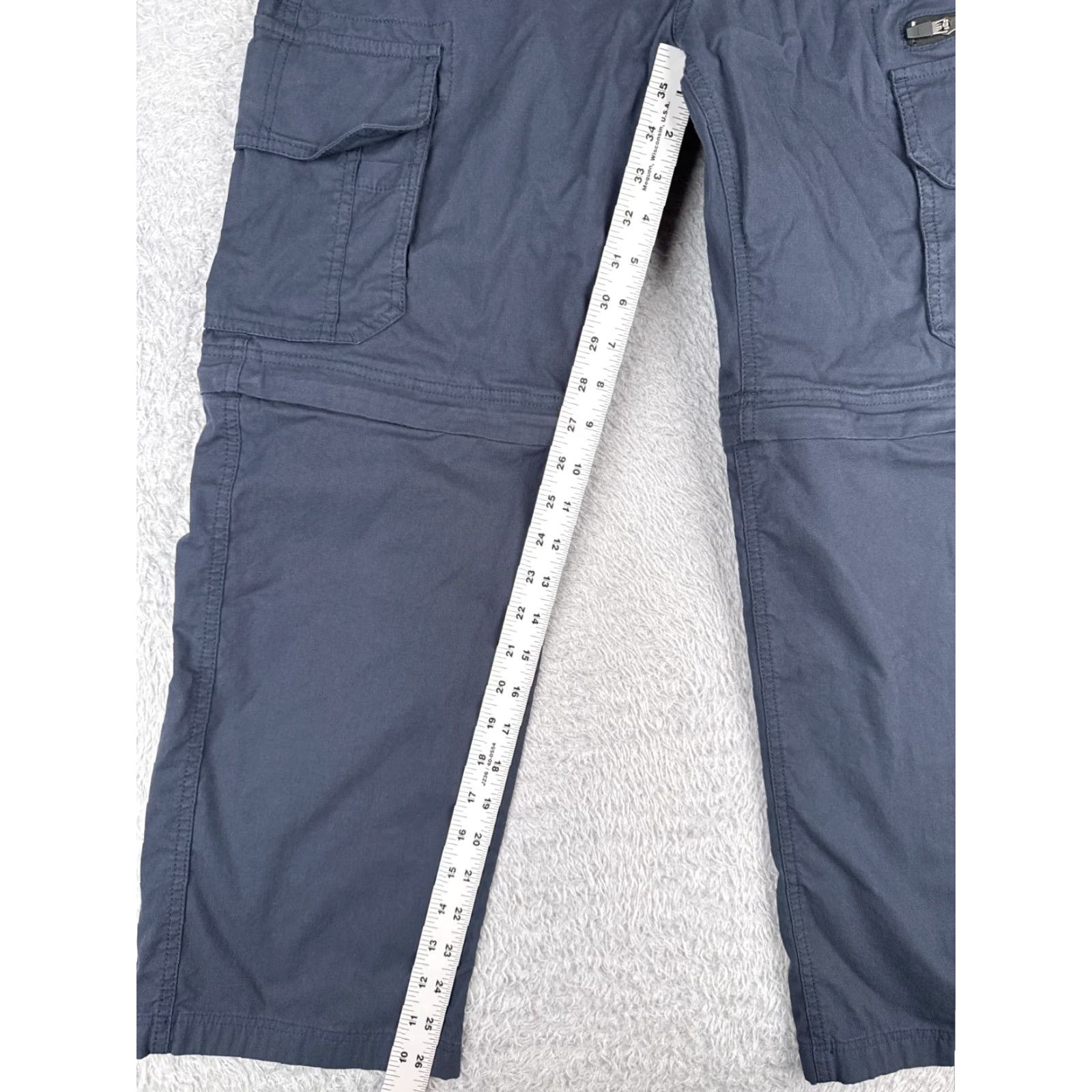 Vintage BC Clothing Cargo Pants Mens 32 Blue Convertible Belted Activewear 32x27 Size US 32 / EU 48 - 7 Thumbnail