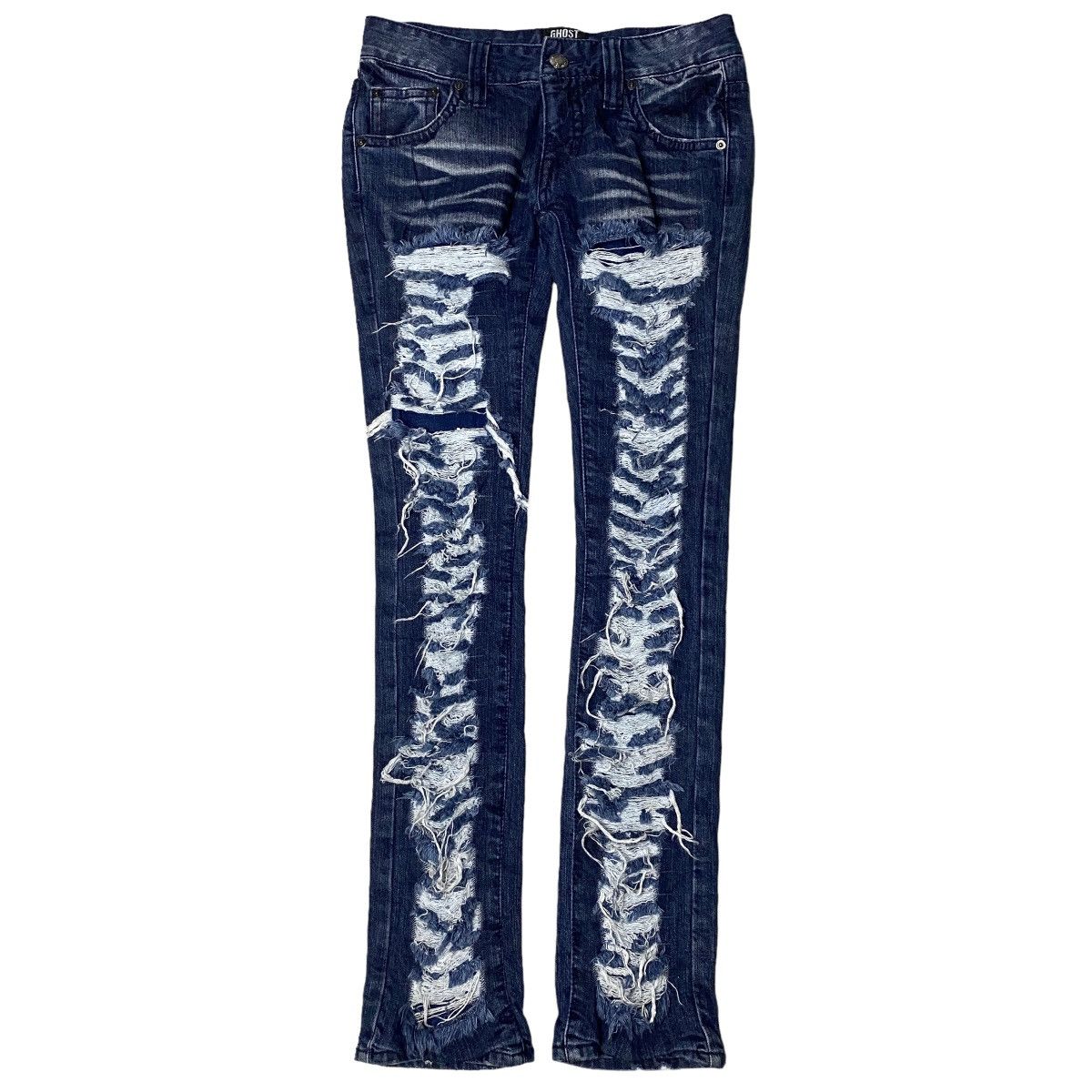 Hysteric Glamour × If Six Was Nine × Japanese Brand 2000's Ghost of Harlem Distressed Slim Jeans Size US 28 / EU 44 - 1 Thumbnail