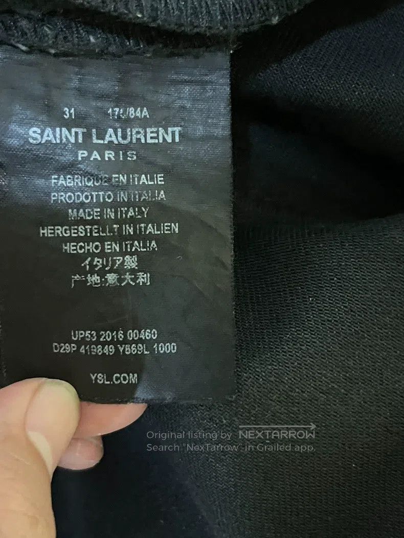Saint Laurent Paris Saint Laurent Paris Black Samurai Frayed Hem Denim Pants Size US 31 - 6 Thumbnail
