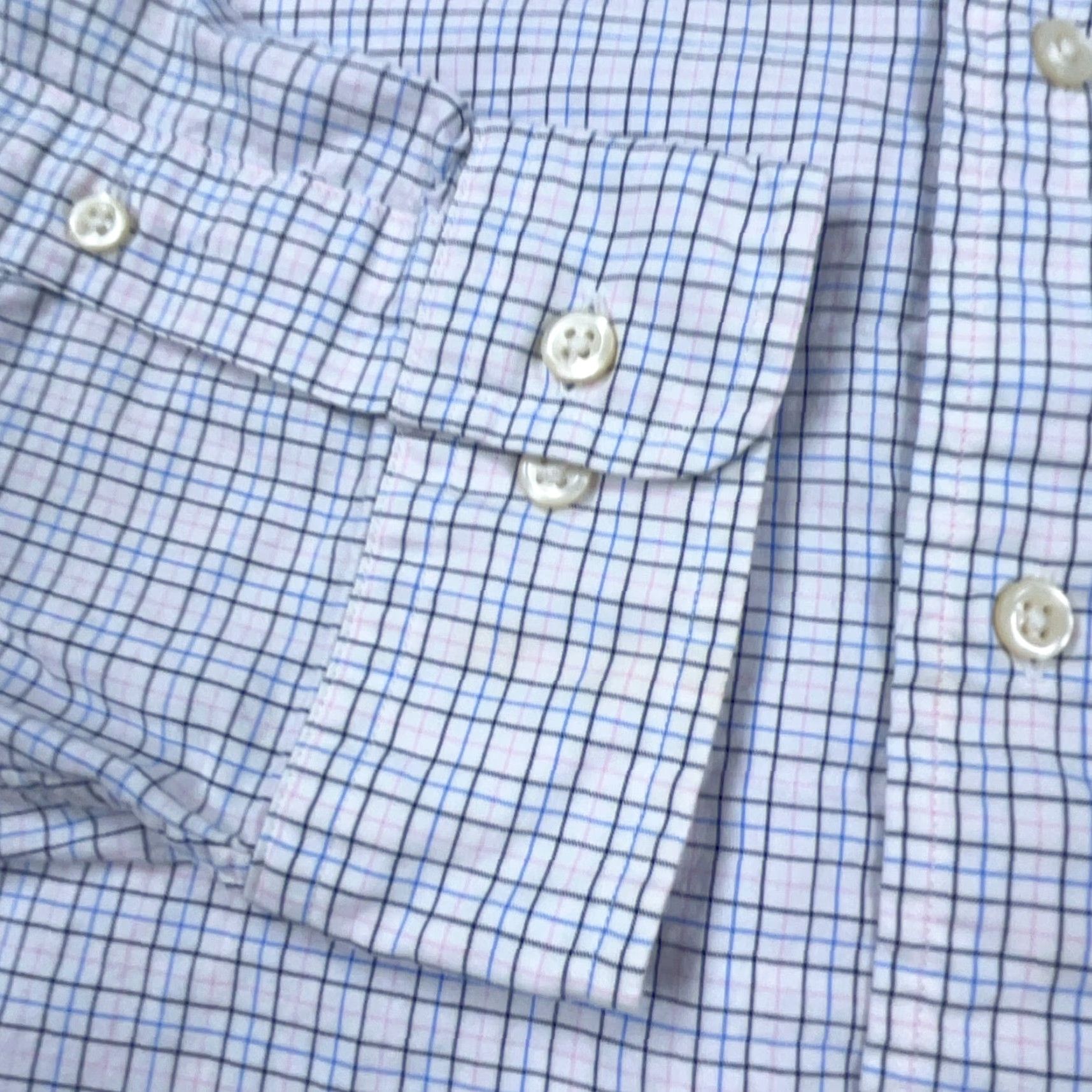 Ralph Lauren Ralph Lauren Shirt Men 17 34 White Blue Pink Plaid Button Up Dress Poplin Pony Shirt Button-Front Mens Regular White Plaid Classic Preppy Size 46R - 4 Thumbnail