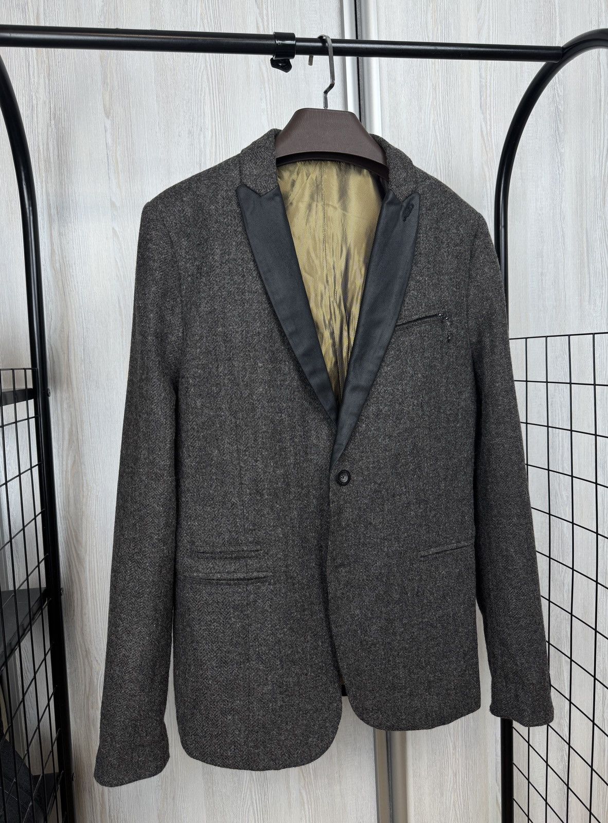 Diesel Diesel wool rayon grey tweed sport coat blazer jacket size L Size 42R - 7 Thumbnail