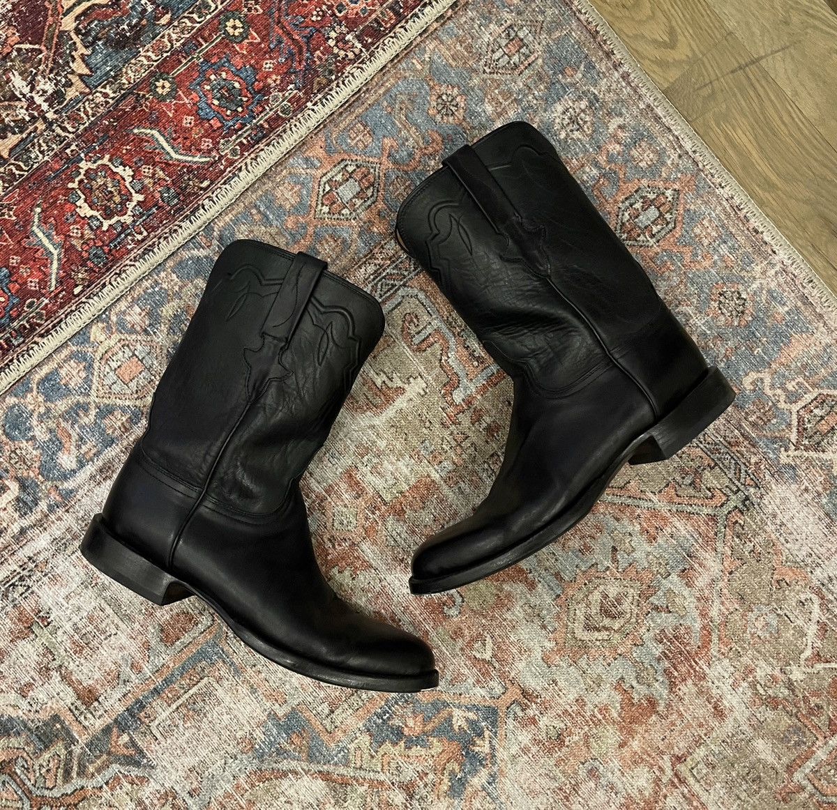 image of Lucchese Tanner Roper Boots in Black, Men's (Size 11.5)