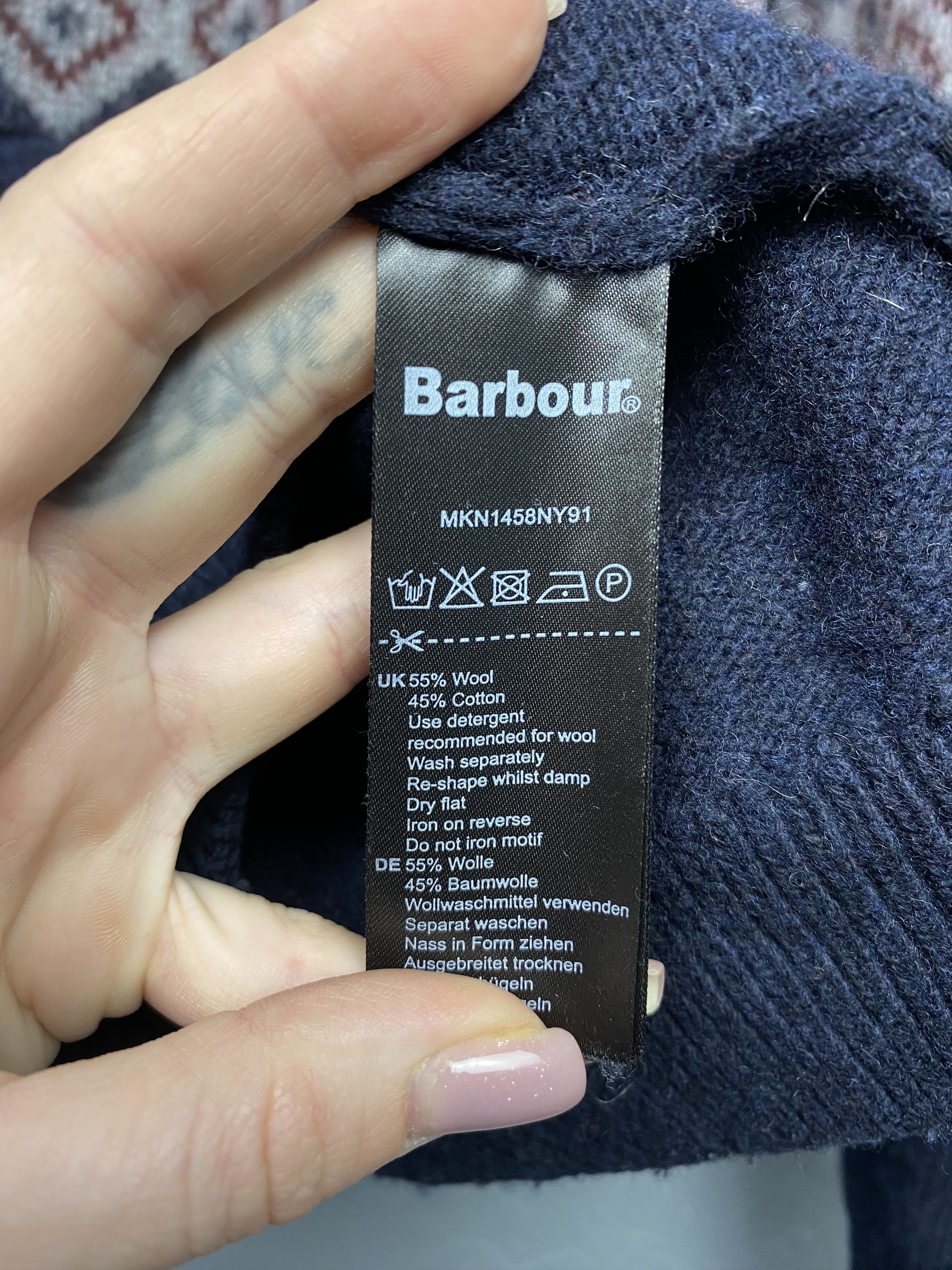 Barbour × Vintage Barbour Vintage Mens 1\4 Quarter Zip Wool Knit Sweater Size US M / EU 48-50 / 2 - 6 Thumbnail