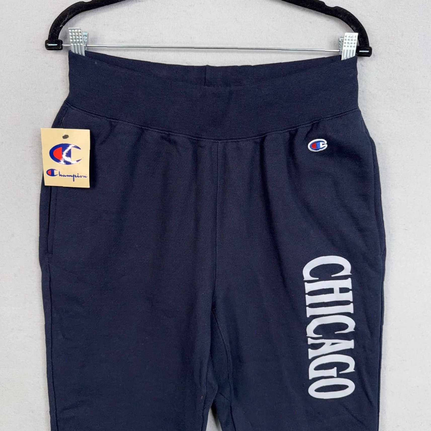 Champion Champion Chicago Sweatpants Joggers Adult Medium Navy - Reverse Weave, Cotton Blend, Fleece, Pockets, Tapered Leg, 30" Inseam, Mens Size US 31 - 2 Thumbnail