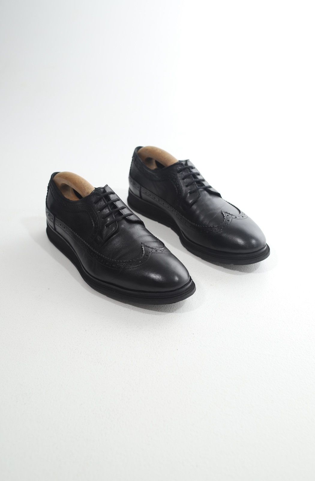 Prada PRADA Derby Leather Shoes Lace Rubber Sole Black Men’s Size US 8 / EU 41 - 1 Thumbnail