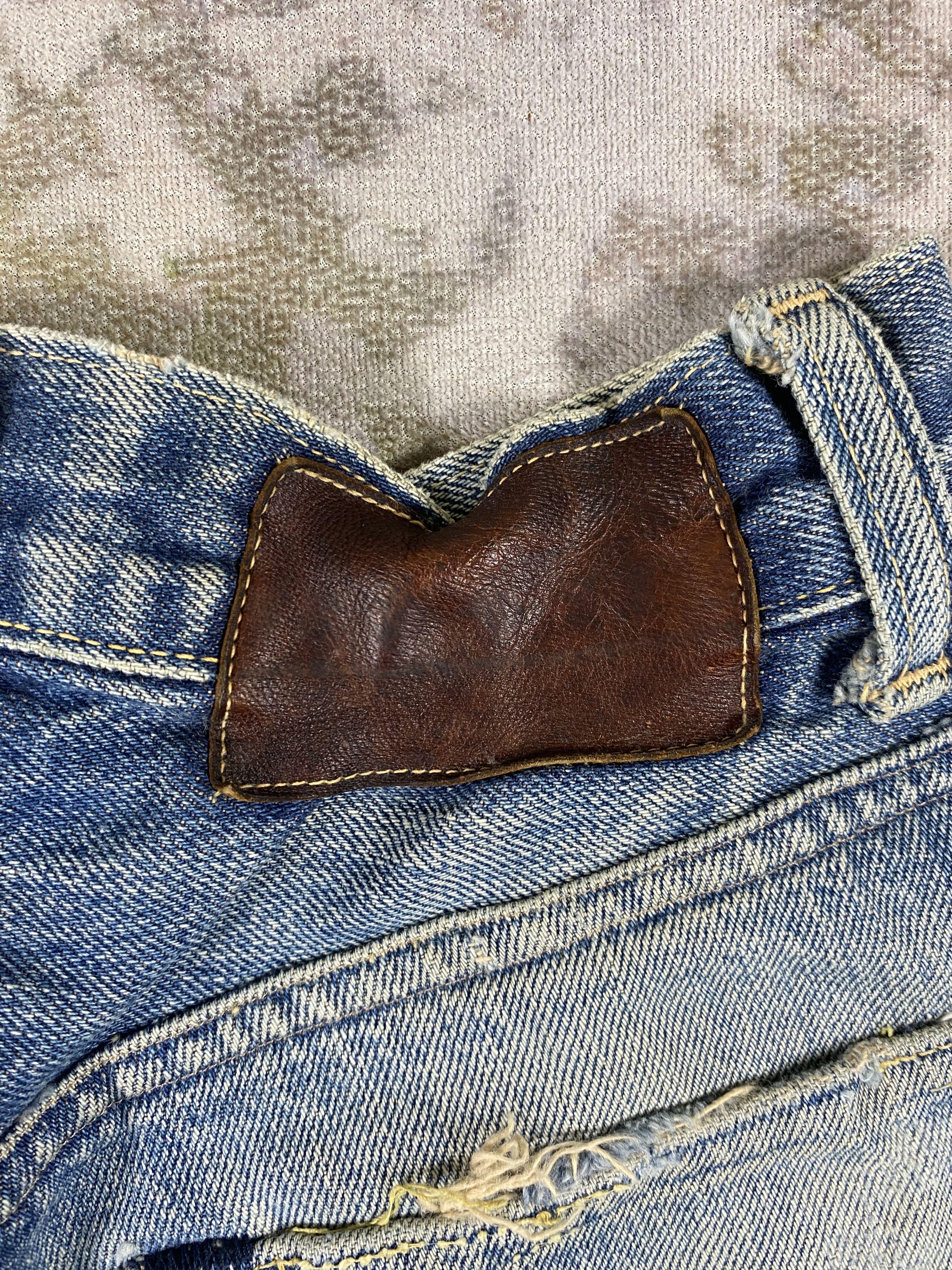 Japanese Brand Redline Distressed Vintage HR Market 24x30.5 Denim-JN3956 Size US 26 / EU 42 - 12 Thumbnail