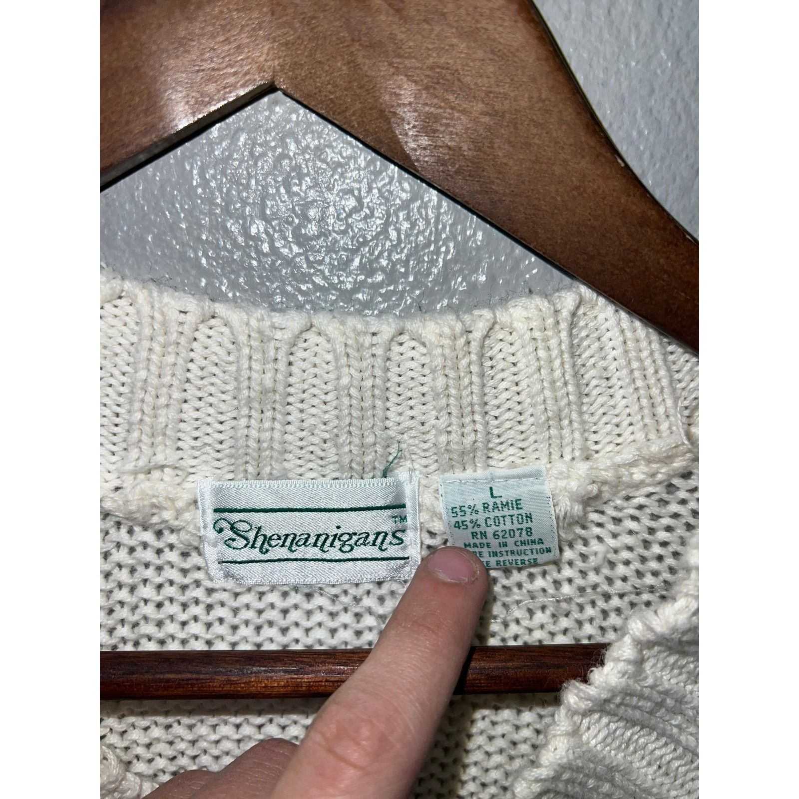 Vintage Womens Vintage Knit Sweater Shenanigans Floral Grape VTG L Size L / US 10 / IT 46 - 6 Thumbnail