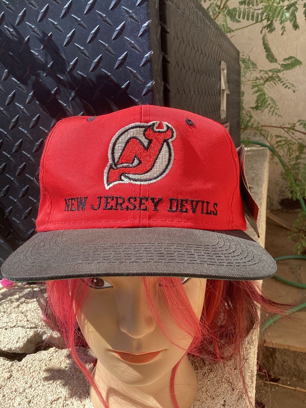 Other VTG 90s New Jersey Devils NHL hockey snapback strap damage Size ONE SIZE - 1 Thumbnail