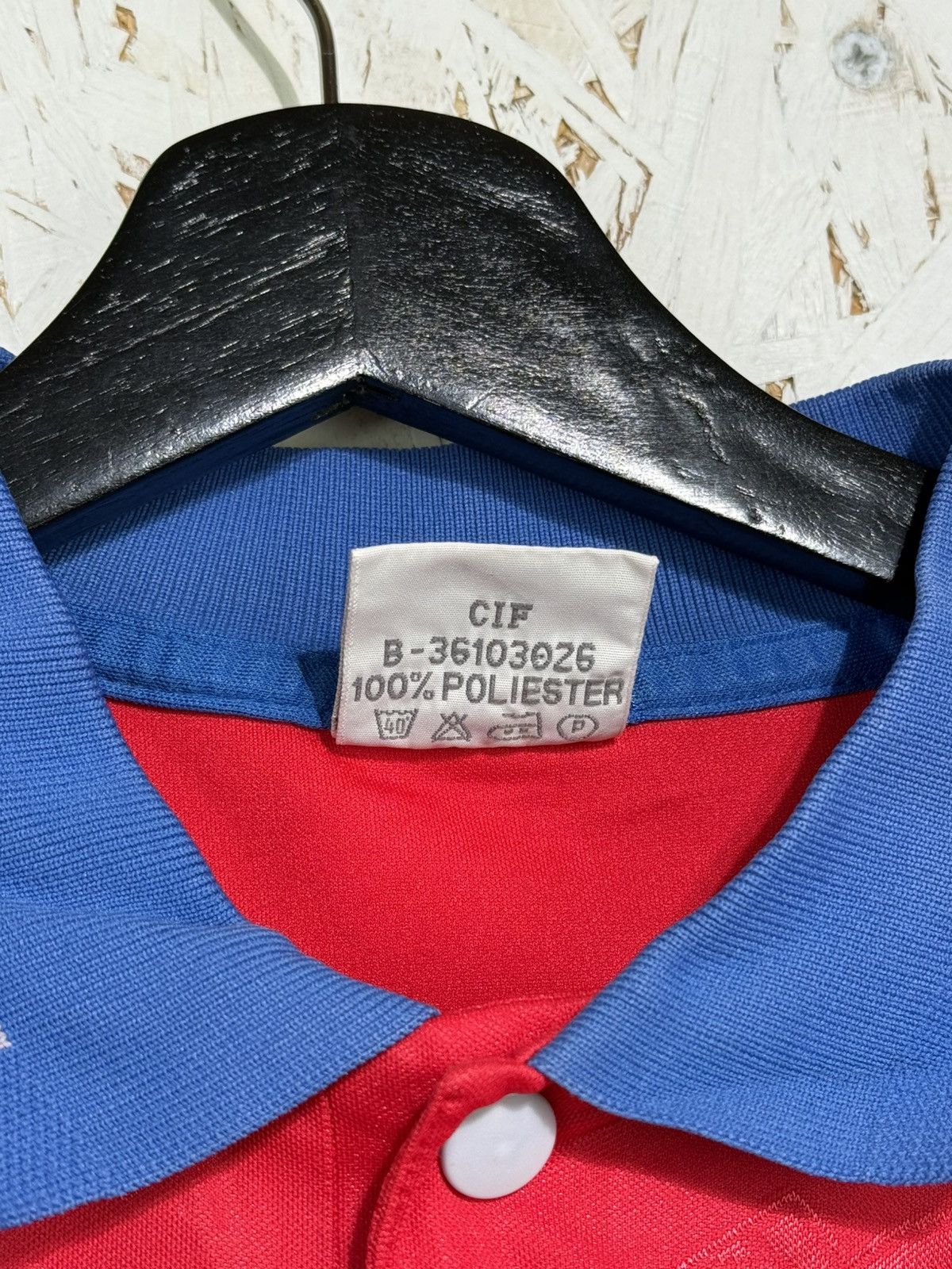 Vintage 90s Zico FC Bergantinos Spain #14 Match Worn Soccer Jersey L Size US M / EU 48-50 / 2 - 9 Thumbnail