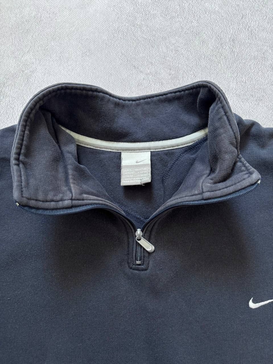 Nike Nike Vintage Y2K 1/4 Zip Navy Swoosh Sweater Size US XL / EU 56 / 4 - 7 Thumbnail