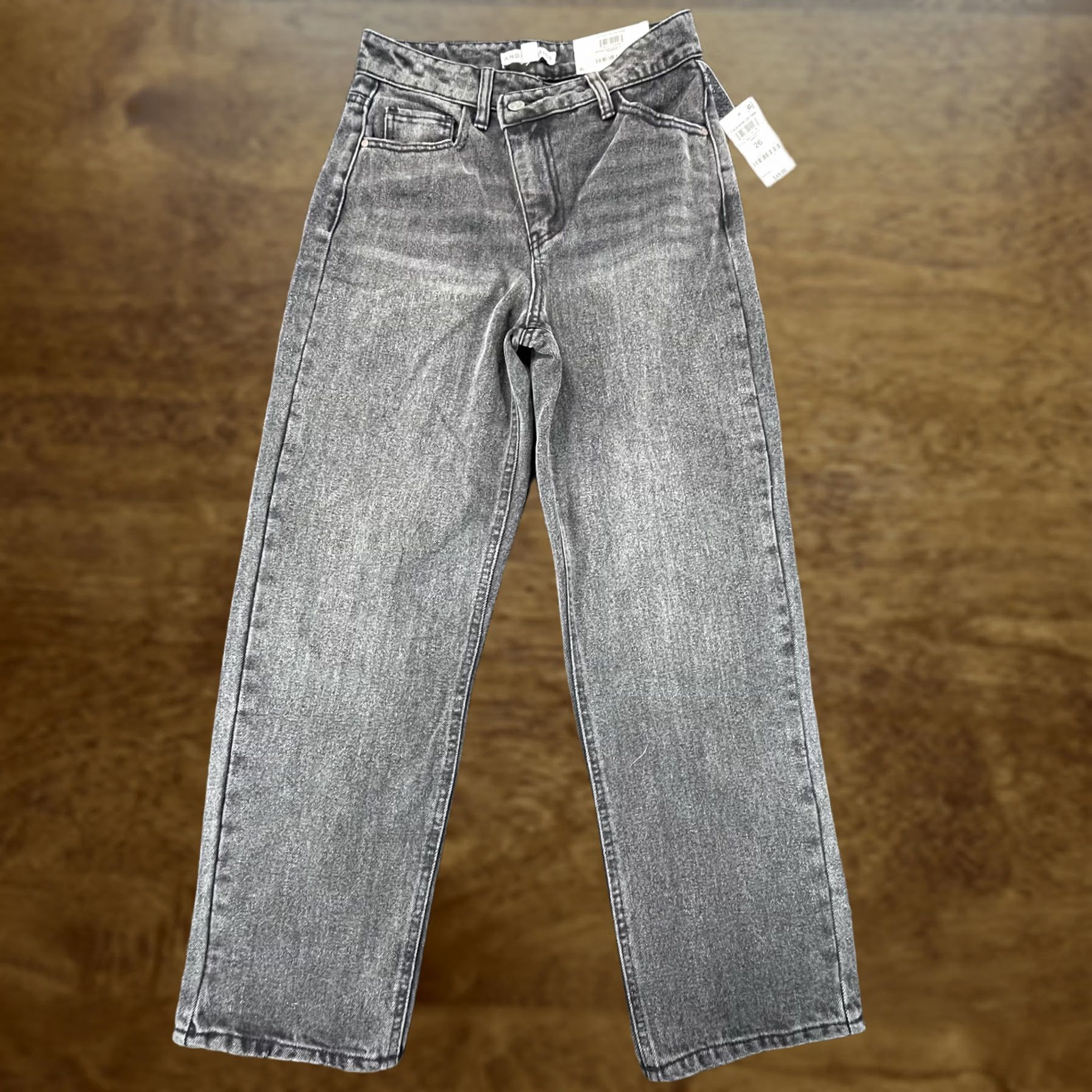 Vintage And Now This Jeans Womens 26 Gray Dumont High Rise Straight Denim Pants Size 26" / US 2 / IT 38 - 1 Thumbnail