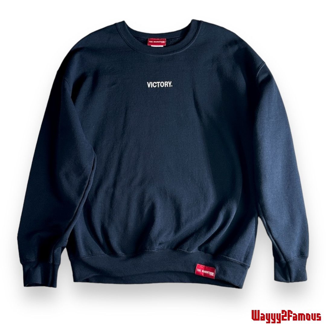 image of The Marathon "victory" Crewneck Sweatshirt in Blue, Men's (Size Large)