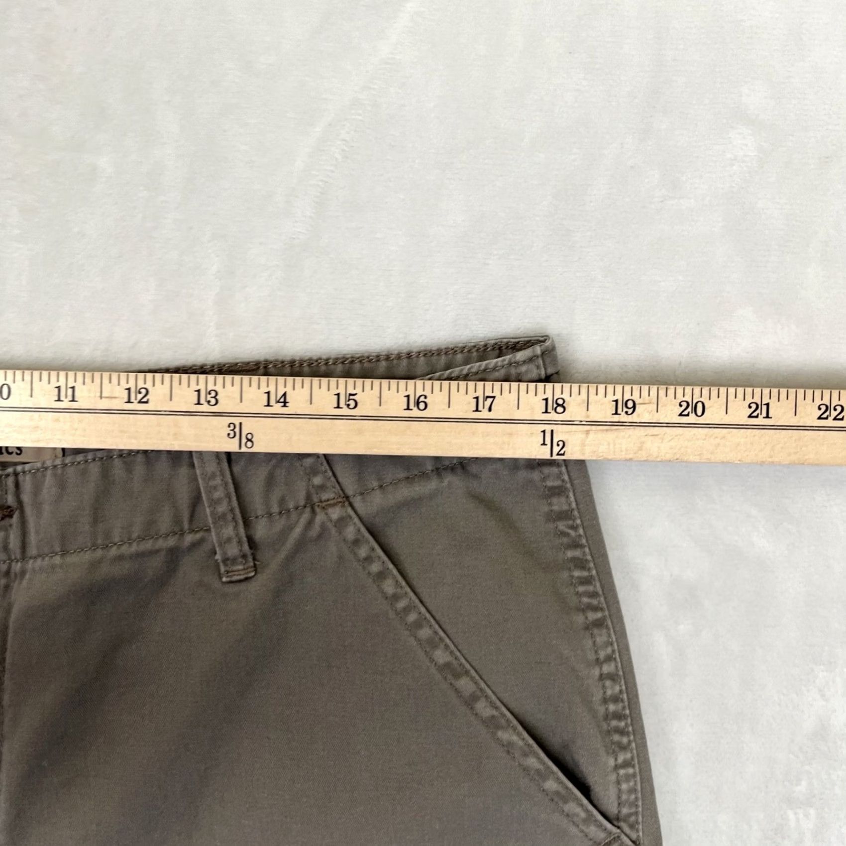 Wrangler Wrangler Shorts Mens 36 Khaki Brown Cargo Stretch 10 Inseam Utility Casual Belt Pockets Army Outdoor Front Flat Regular Cotton Spandex Bagged Brown Size US 36 / EU 52 - 3 Thumbnail