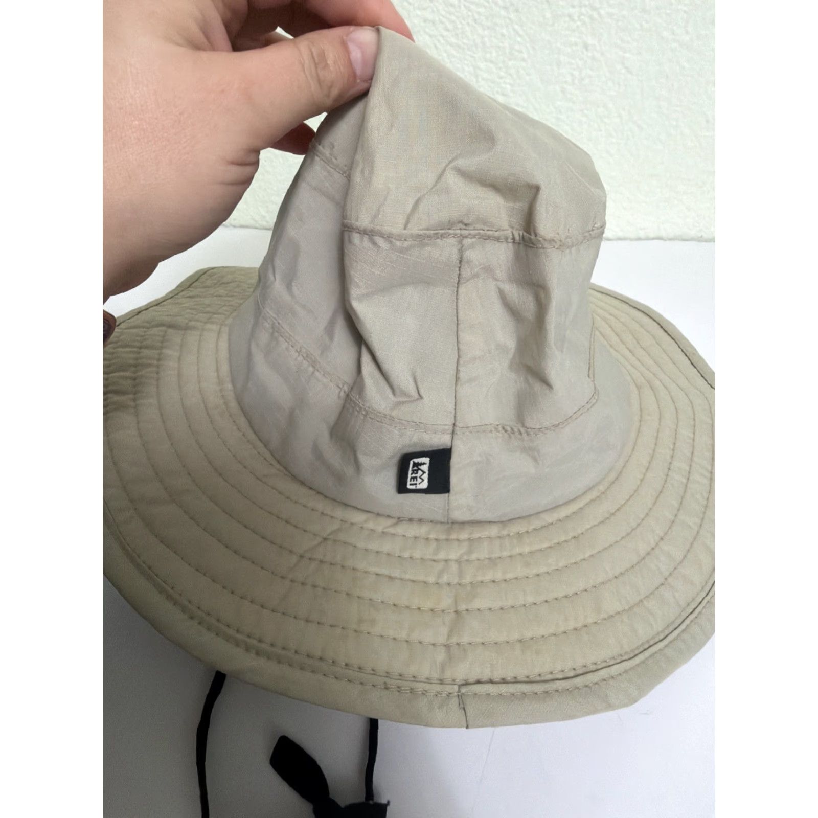 Vintage REI Boonie Hat Mens Fishing Hiking Beige Strap Size Small/medium Size ONE SIZE - 5 Thumbnail